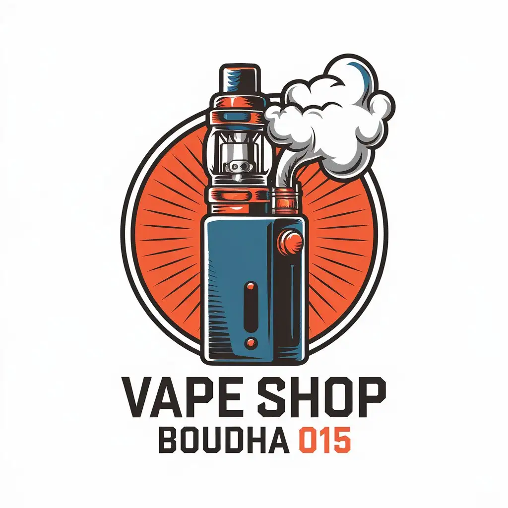 LOGO Design for Vape Shop Boudha 015 Clean and Modern Vape Symbol with Clear Background