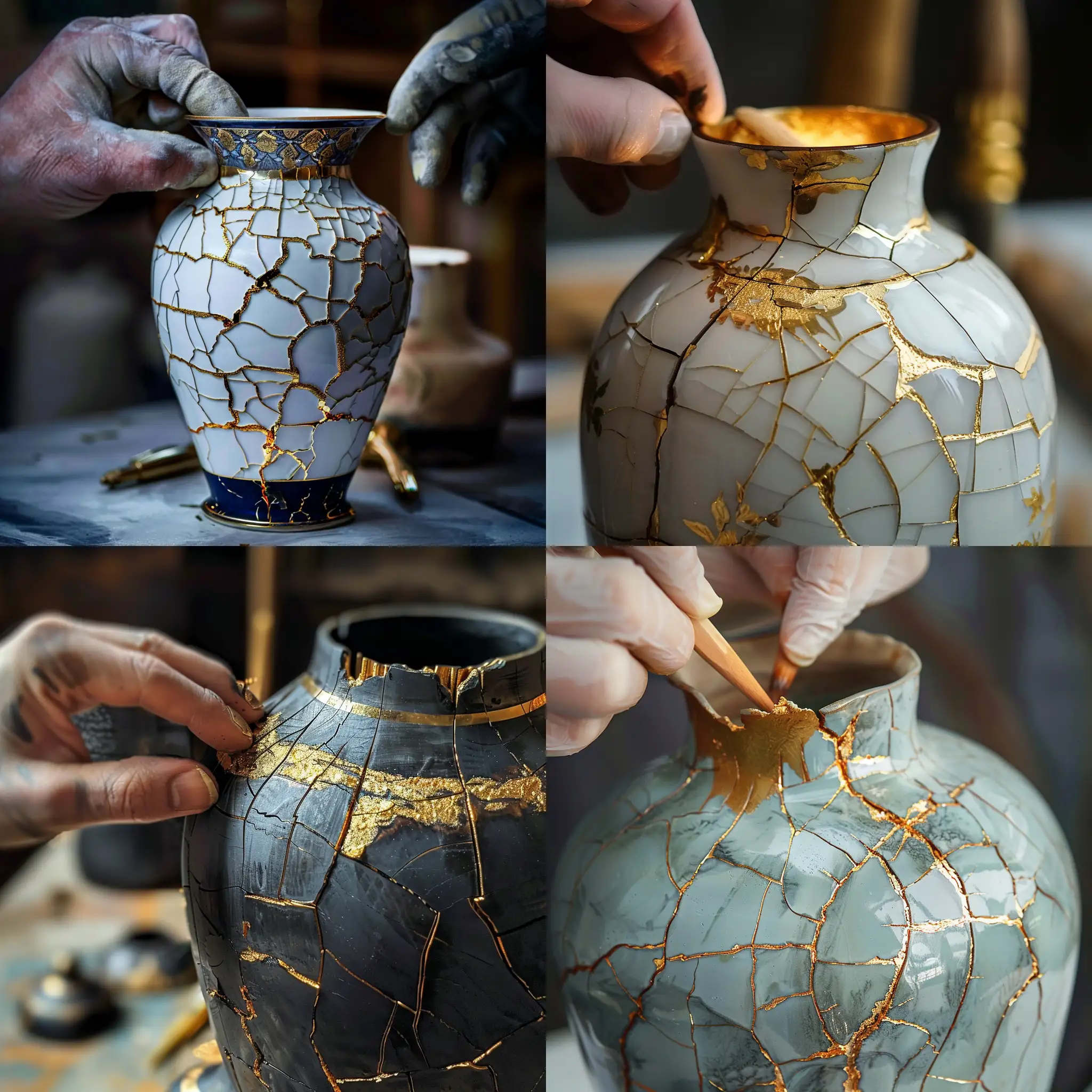 Restoring-a-Broken-Vase-with-Gold-Inlay