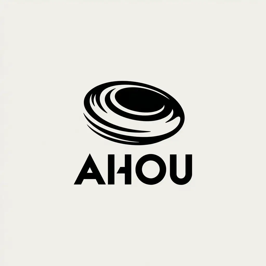 LOGO Design for Ahou Frisbee and Sports Dominance with Minimalist Style for Fitness Industry