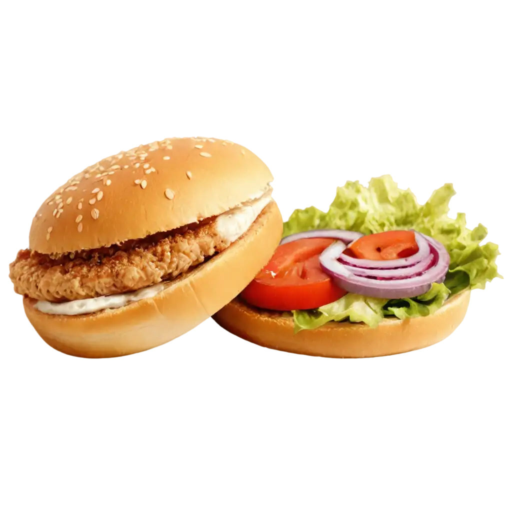 Chicken-Burger-with-Salad-PNG-Image-HighQuality-Versatile-Food-Graphic-for-Various-Uses