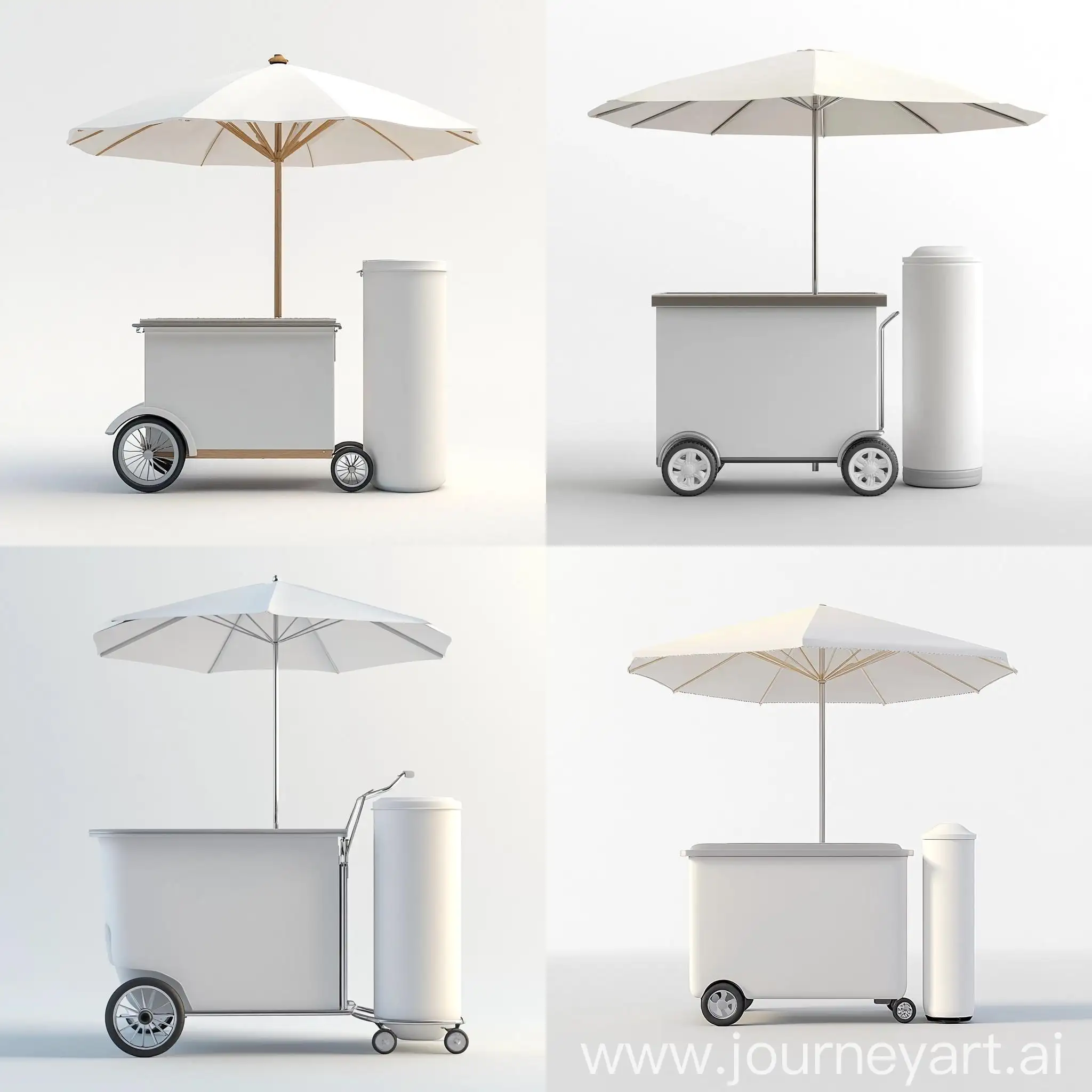 Professional-Outdoor-Ice-Cream-Freezer-Cart-Setup