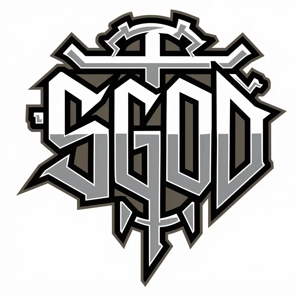 a vector logo design,with the text "S.G.O.D", main symbol:hiphop,complex,be used in Entertainment industry,clear background