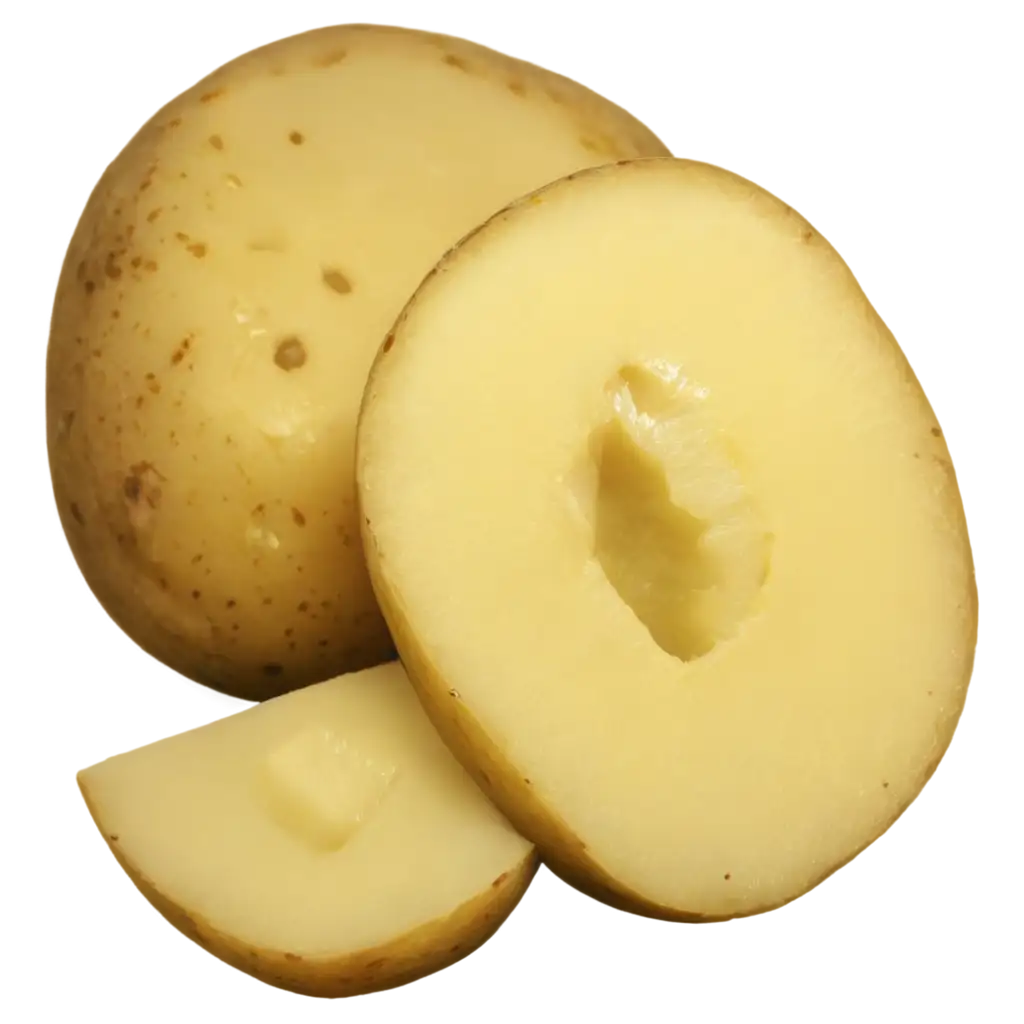 A Potato sliced open