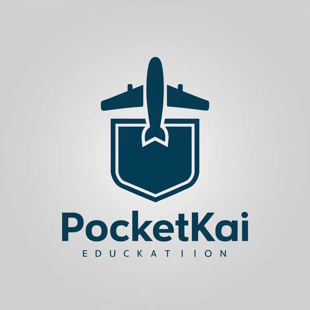 LOGO-Design-for-PocketKAI-Minimalistic-Airplane-in-Pocket-Theme