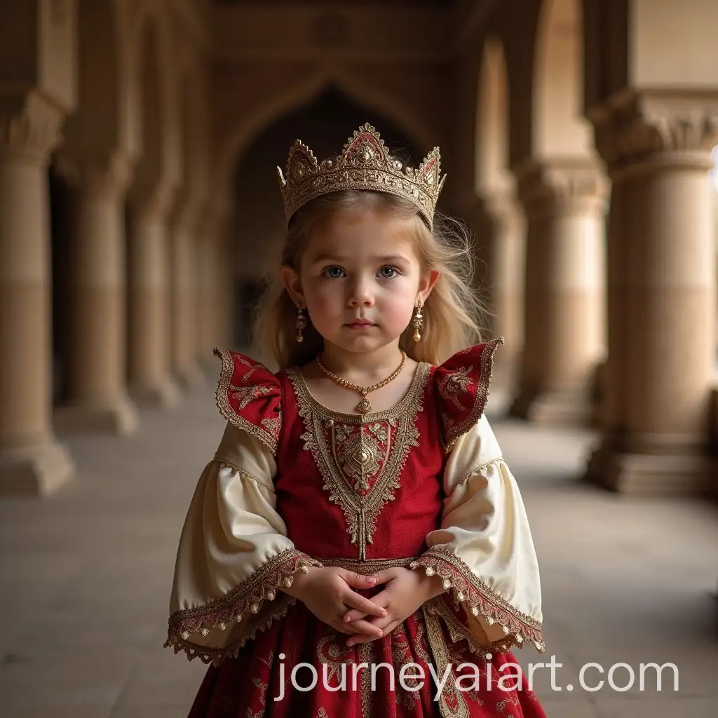 TwoYearOld-Turkish-Baby-Girl-as-a-Medieval-PrincessAI-Image-Prompt-Expansion-in-an-Indian-Palace