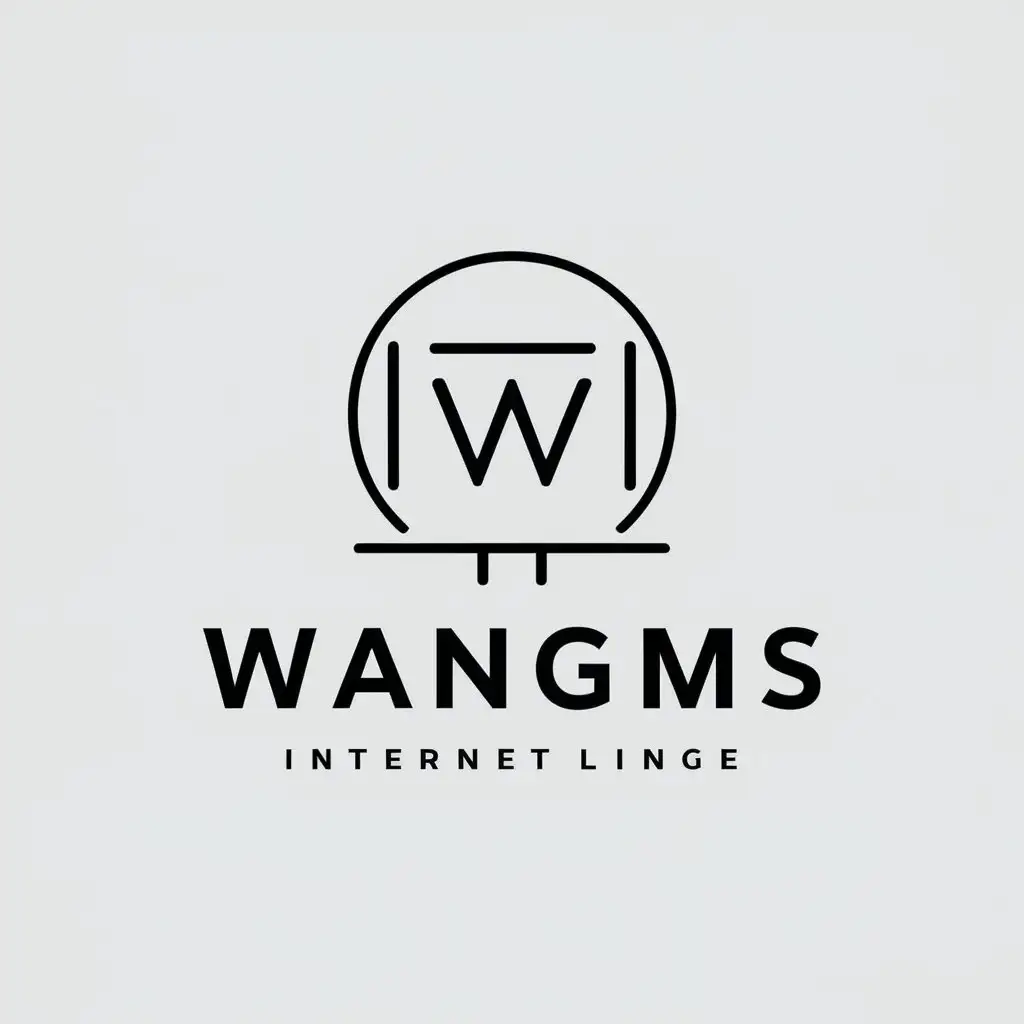 a vector logo design,with the text "wangms", main symbol:blog,Minimalistic,be used in Internet industry,clear background