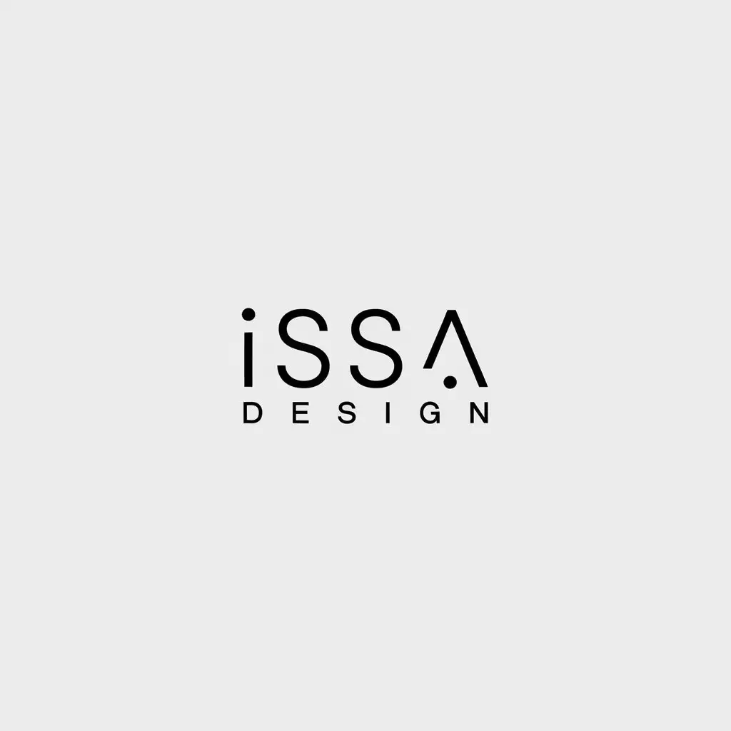 LOGO Design for ISSA Minimalistic Text Logo with Clear Background