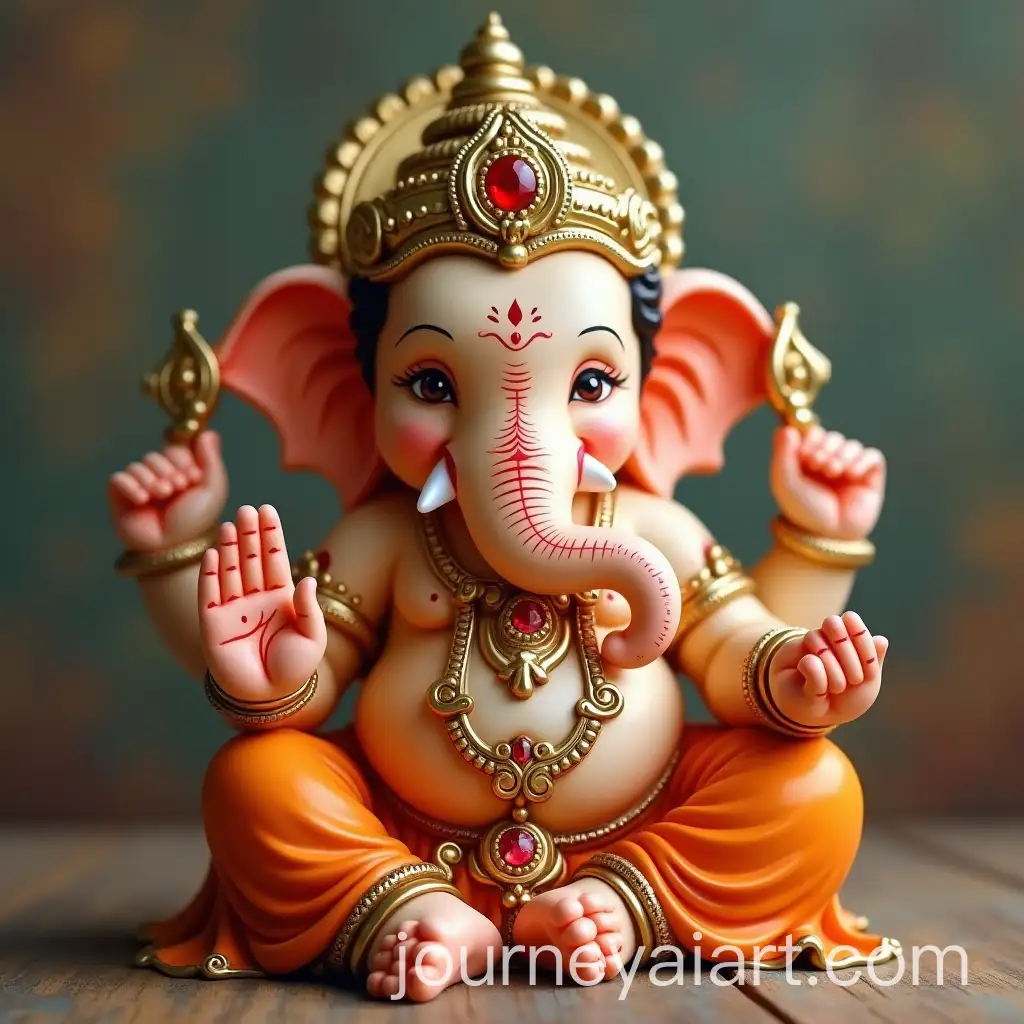 Cute-and-Small-Ganesh-Ji-Idol-in-Vibrant-Setting