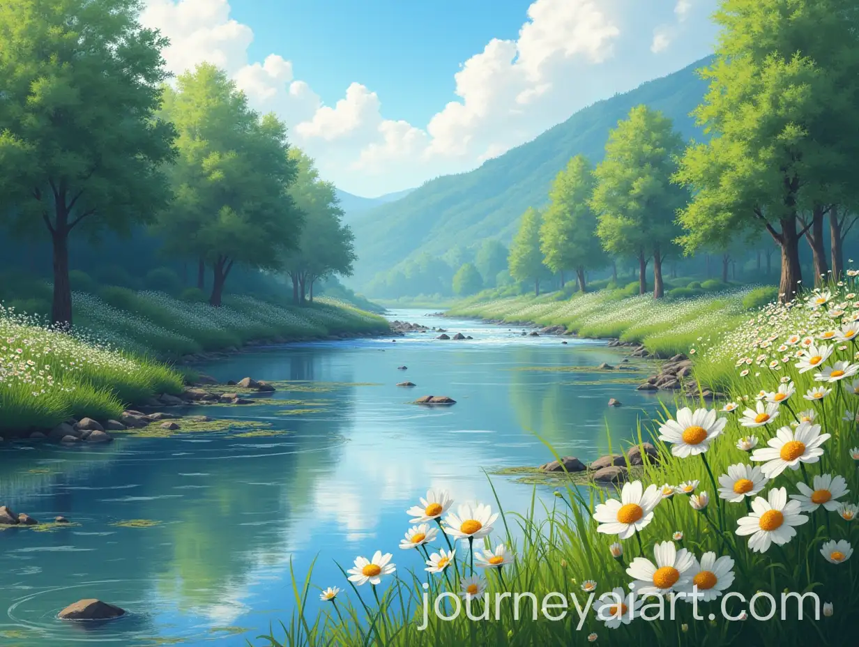 Blooming-River-Flowers-on-a-Beautiful-Day