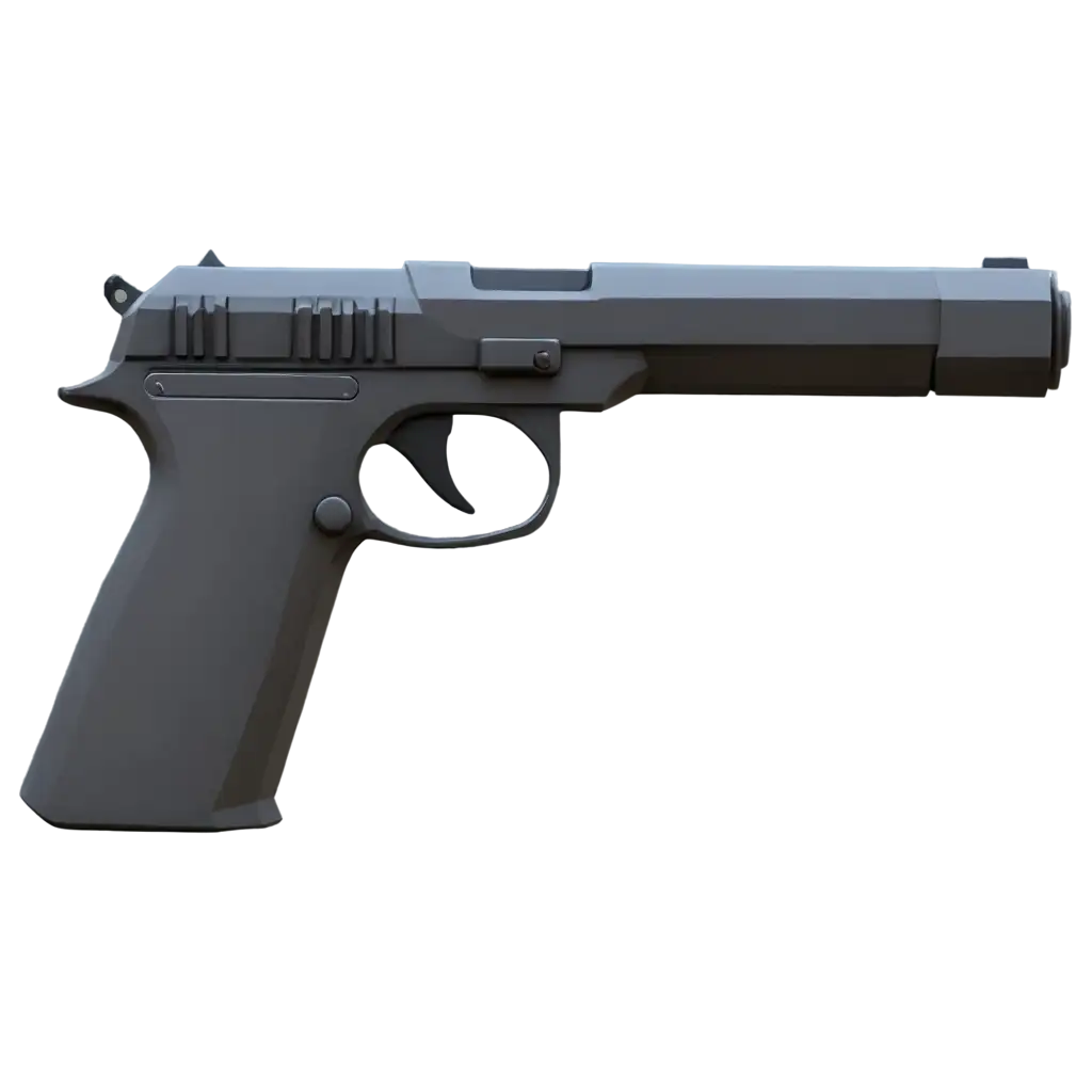 Low-Poly-Gun-PNG-Image-Artistic-Rendering-for-Digital-and-Print-Media