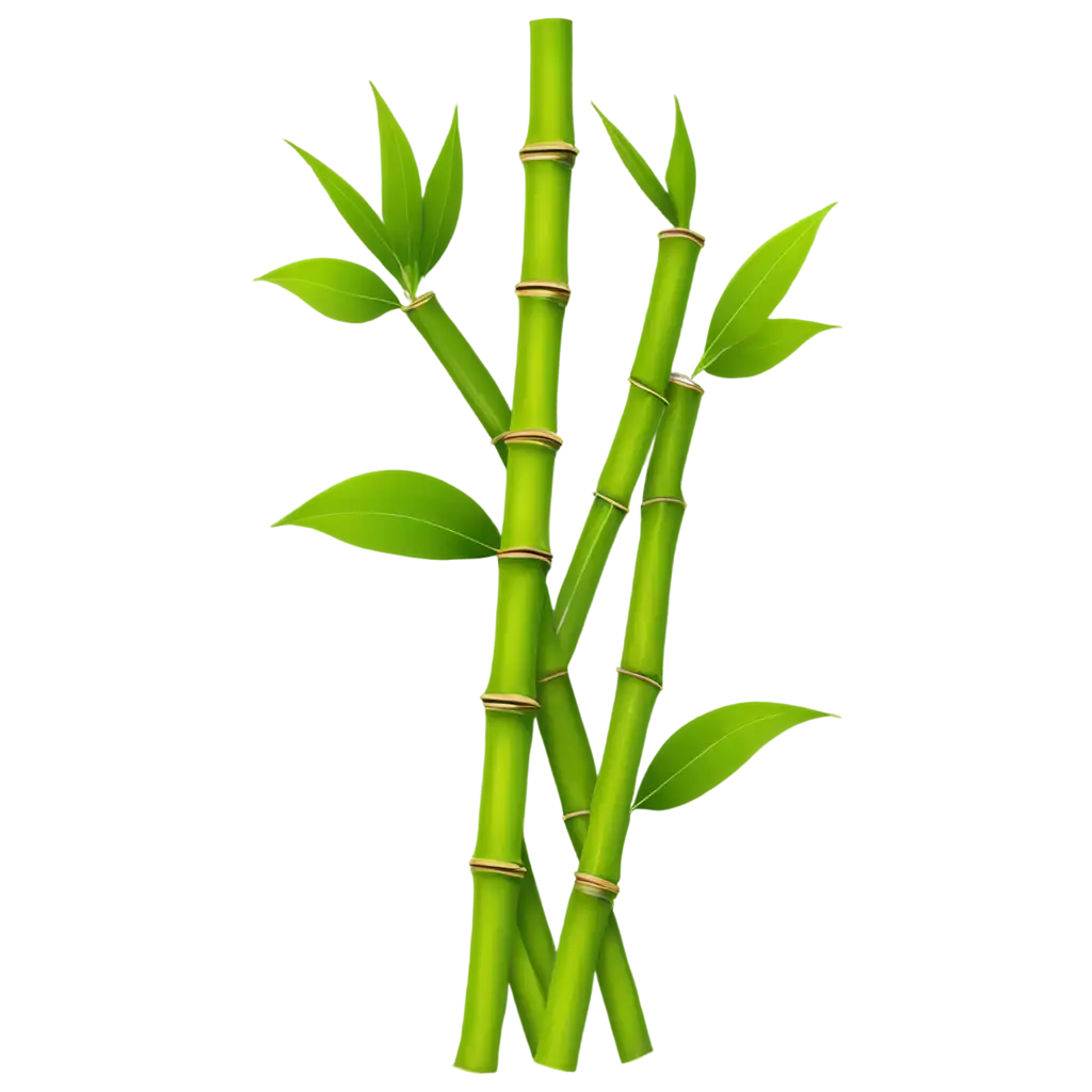 HighQuality-Cartoon-Bamboo-with-Leaf-PNG-for-Versatile-Digital-Applications