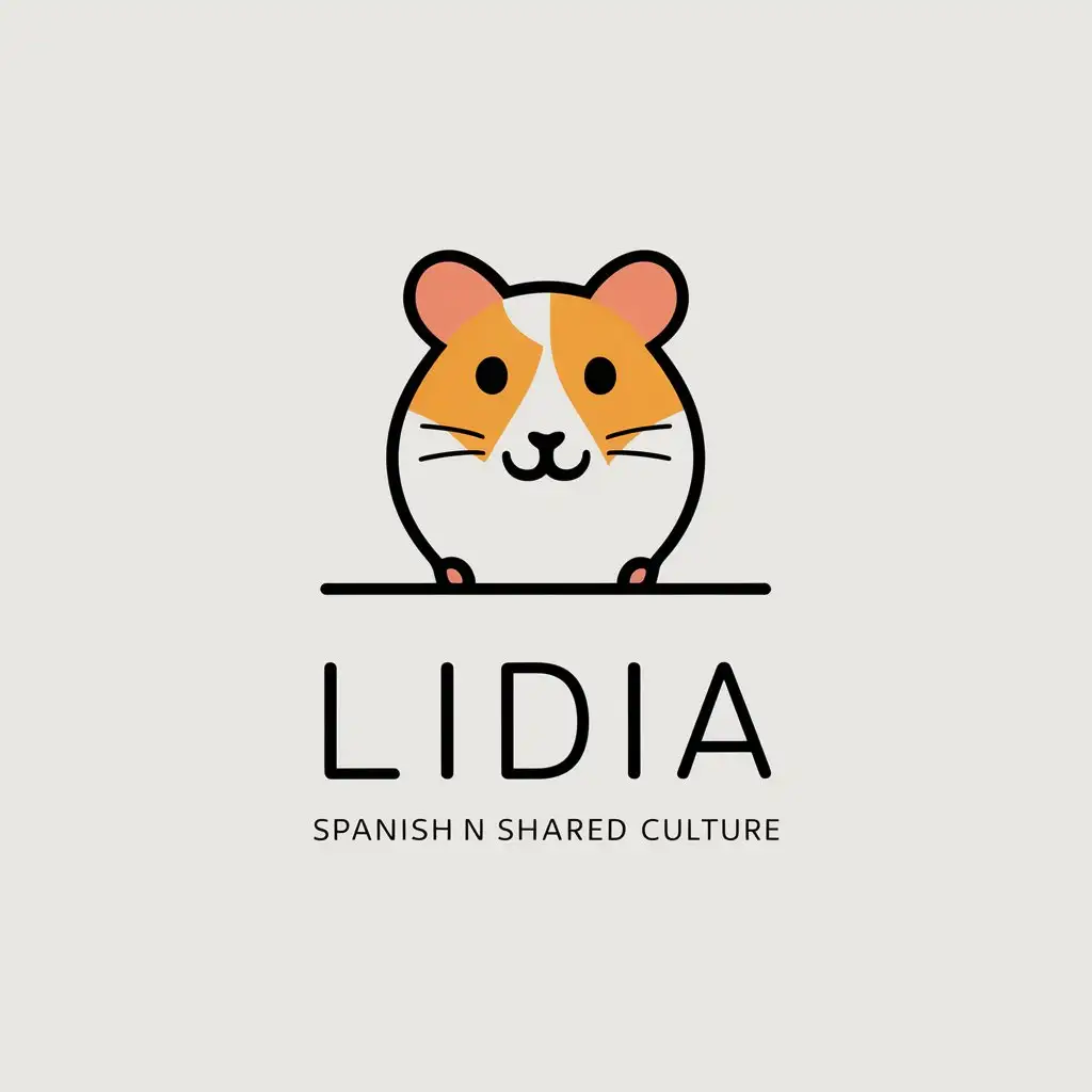 LOGO-Design-For-Lidia-Spanish-Shared-Culture-with-Minimalistic-Hamster-Symbol