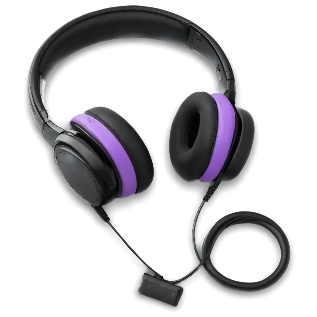 Wireless-Headphones-with-Purple-Ear-Pads-PNG-HighQuality-Transparent-Image-for-Versatile-Use