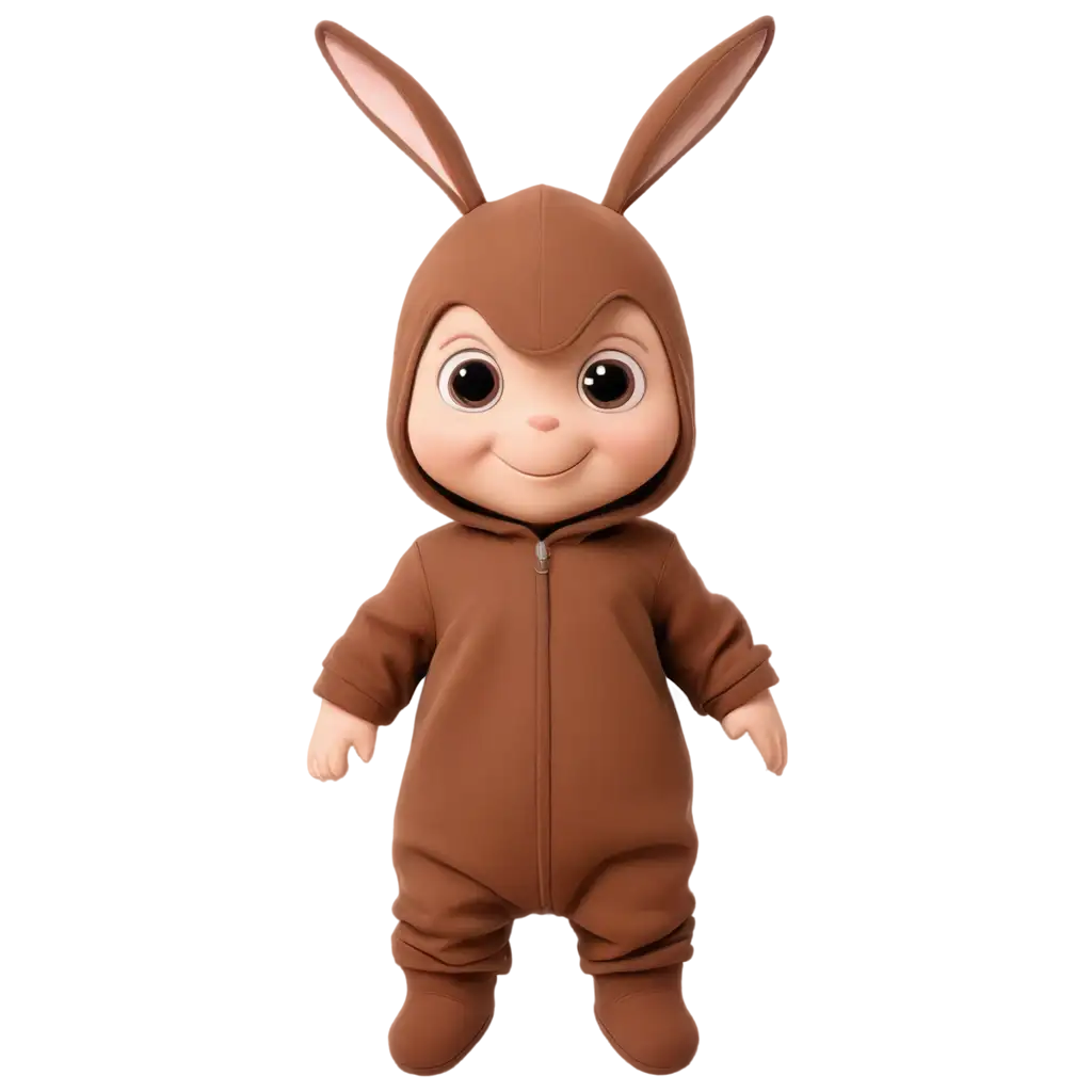 create an 2d image for a baby boy wearing bunny suit