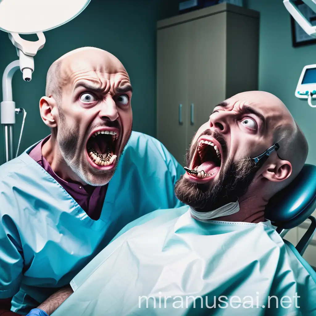 Terrified Patient in Disturbing Dentists Office with Evil Dentist