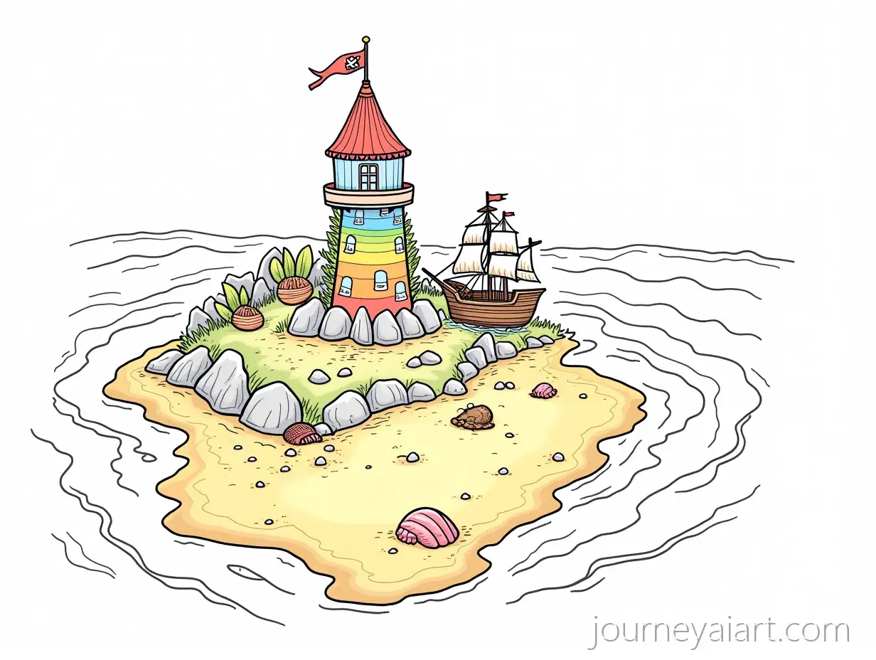 Whimsical-Floating-Island-BeachAI-Image-Prompt-Expansion-with-Rainbow-Lighthouse-and-Pirate-Ship-for-Childrens-Mural