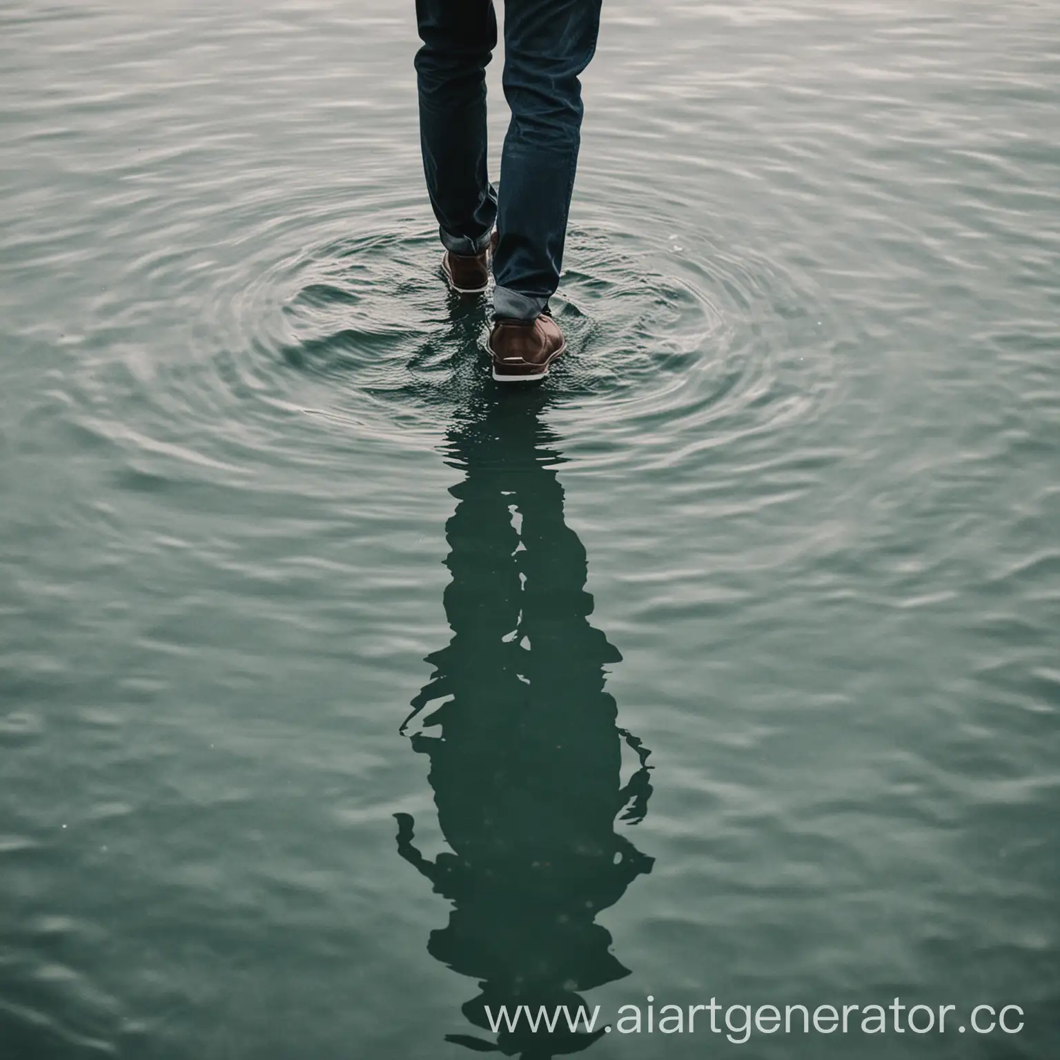 Miraculous-Scene-of-a-Person-Walking-on-Water