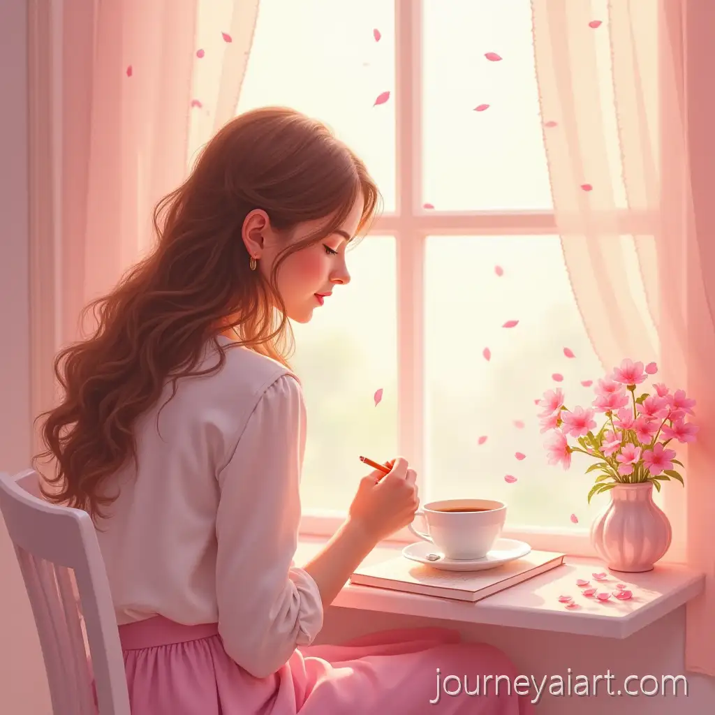 Romantic-FeminTender-feminine-book-coverine-Book-Cover-with-Soft-Light-and-SelfLove-Elements