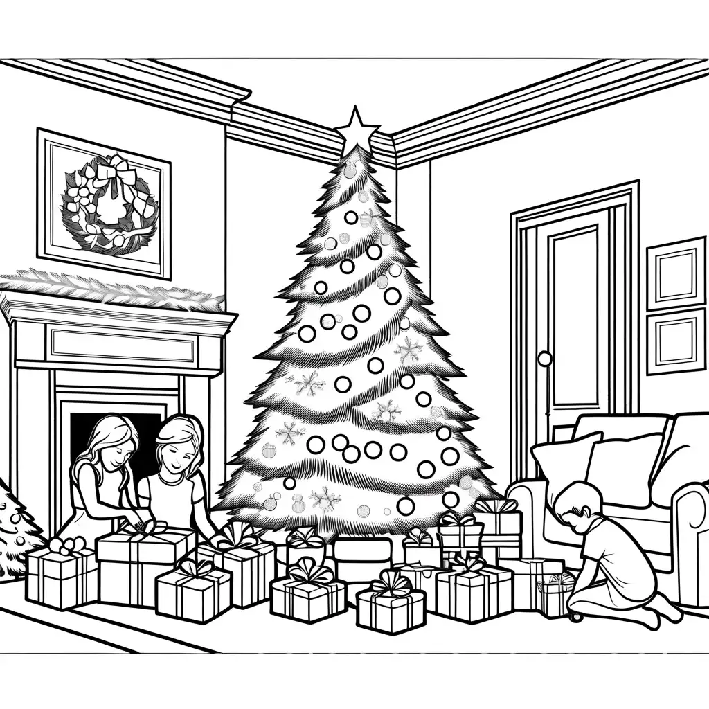 Christmas-Tree-Opening-Presents-Coloring-Page-for-Kids