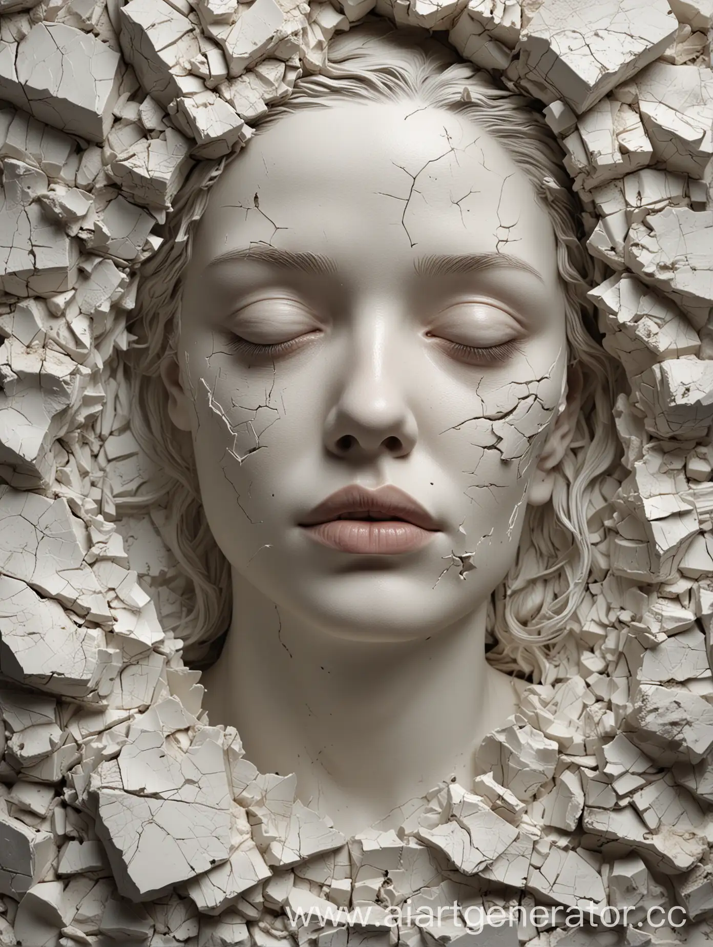 Hyperrealistic-Porcelain-Human-Face-with-Cracks-Symbolizing-Fragility-and-Time