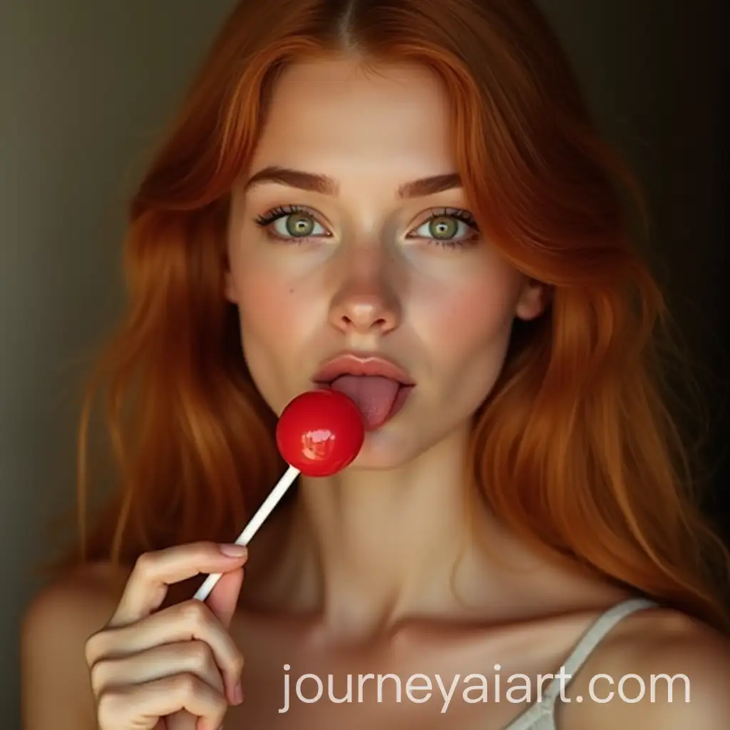Young-Woman-Teasingly-Holding-a-Lollipop-in-Soft-Lighting