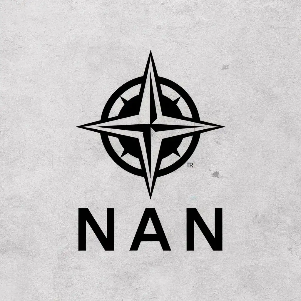 a vector logo design,with the text "nan", main symbol:compass water diamond star,Moderate,clear background