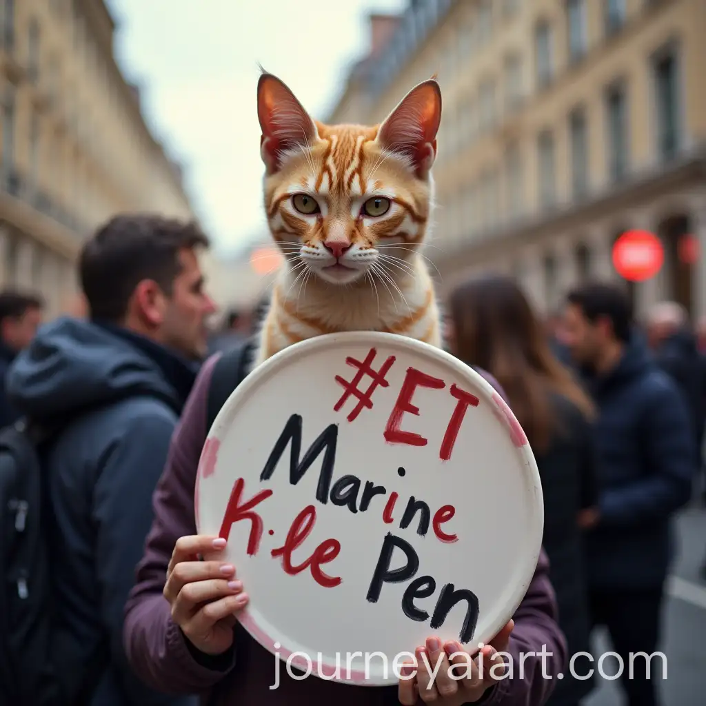 Mew-Holding-a-Sign-Supporting-Marine-Le-Pen
