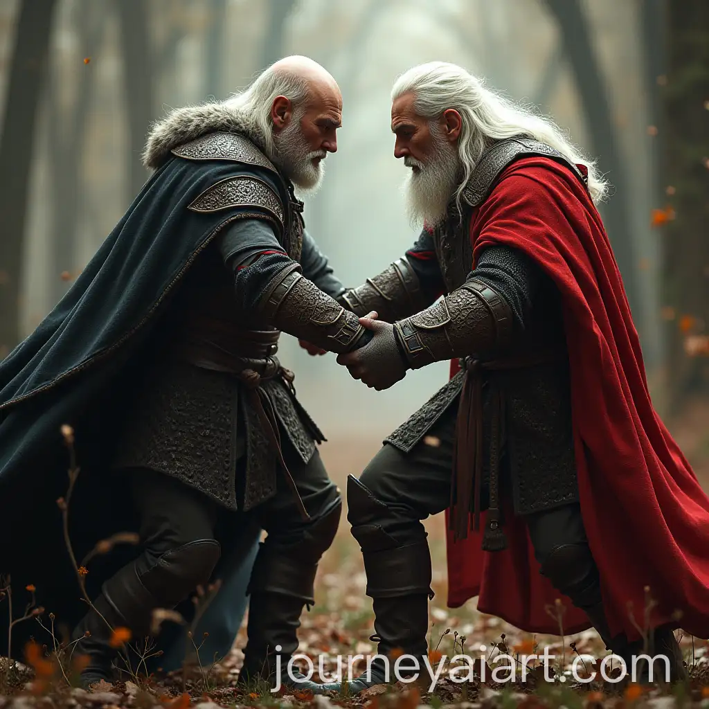 Caramon-and-Raistlin-Majere-Fighting-Together-in-Battle