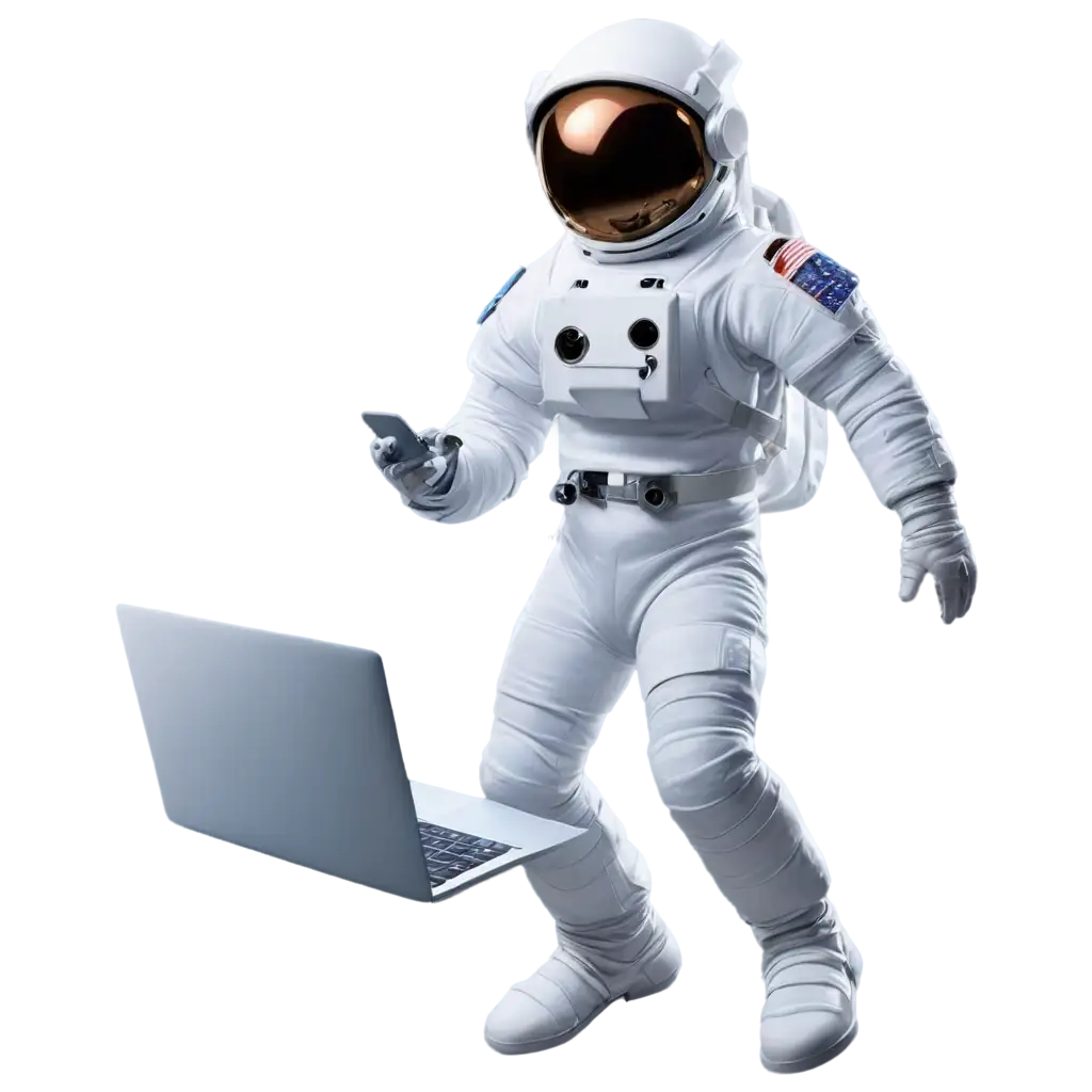 Astronaut-Working-on-Laptop-in-Space-HighQuality-PNG-for-Creative-Projects