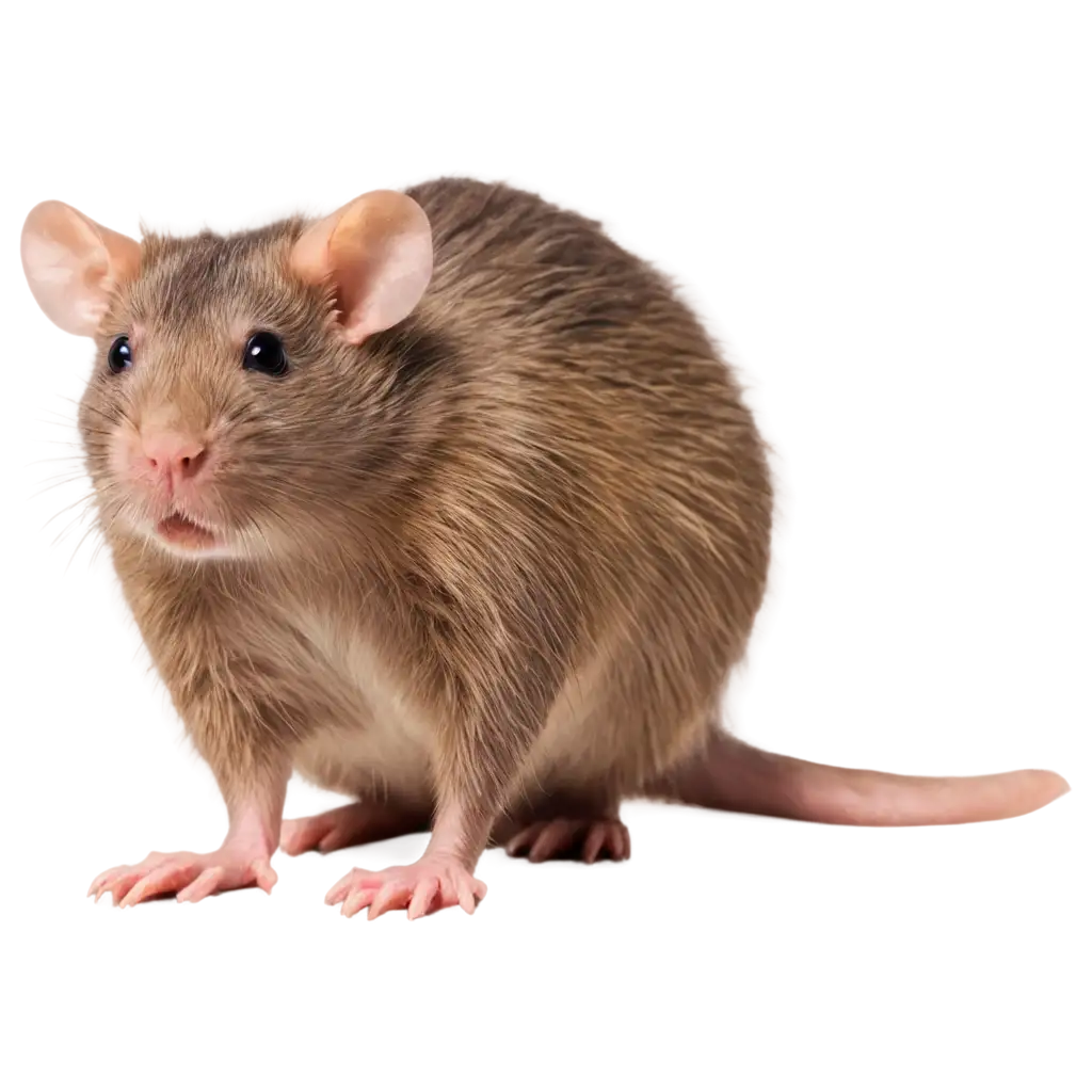 Ugly-Fat-Female-Scruffy-Brown-Rat-with-Long-Hairless-Tail-PNG-Image-Perfect-for-Creative-and-Graphic-Design-Projects