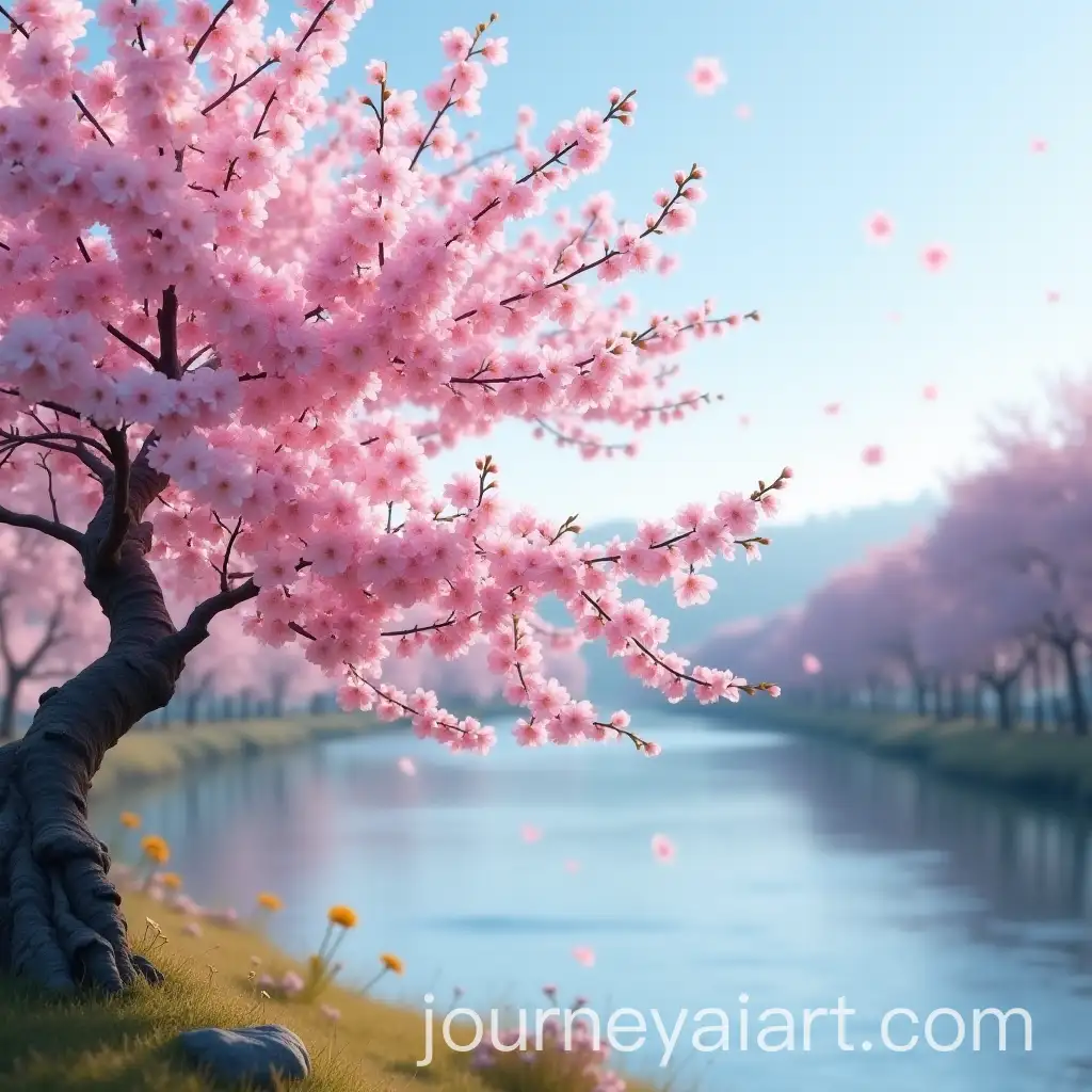 Sakura-Blossoms-NearAI-Art-Prompt-Expansion-a-Tranquil-Lake-in-the-Wind