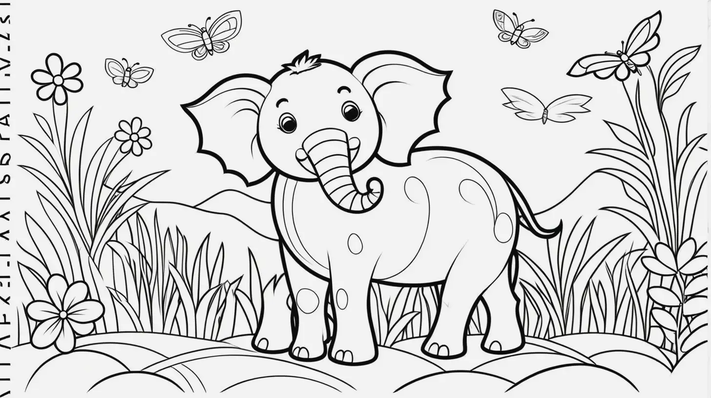 Simple Animals Kids Coloring Pages for Creative Fun