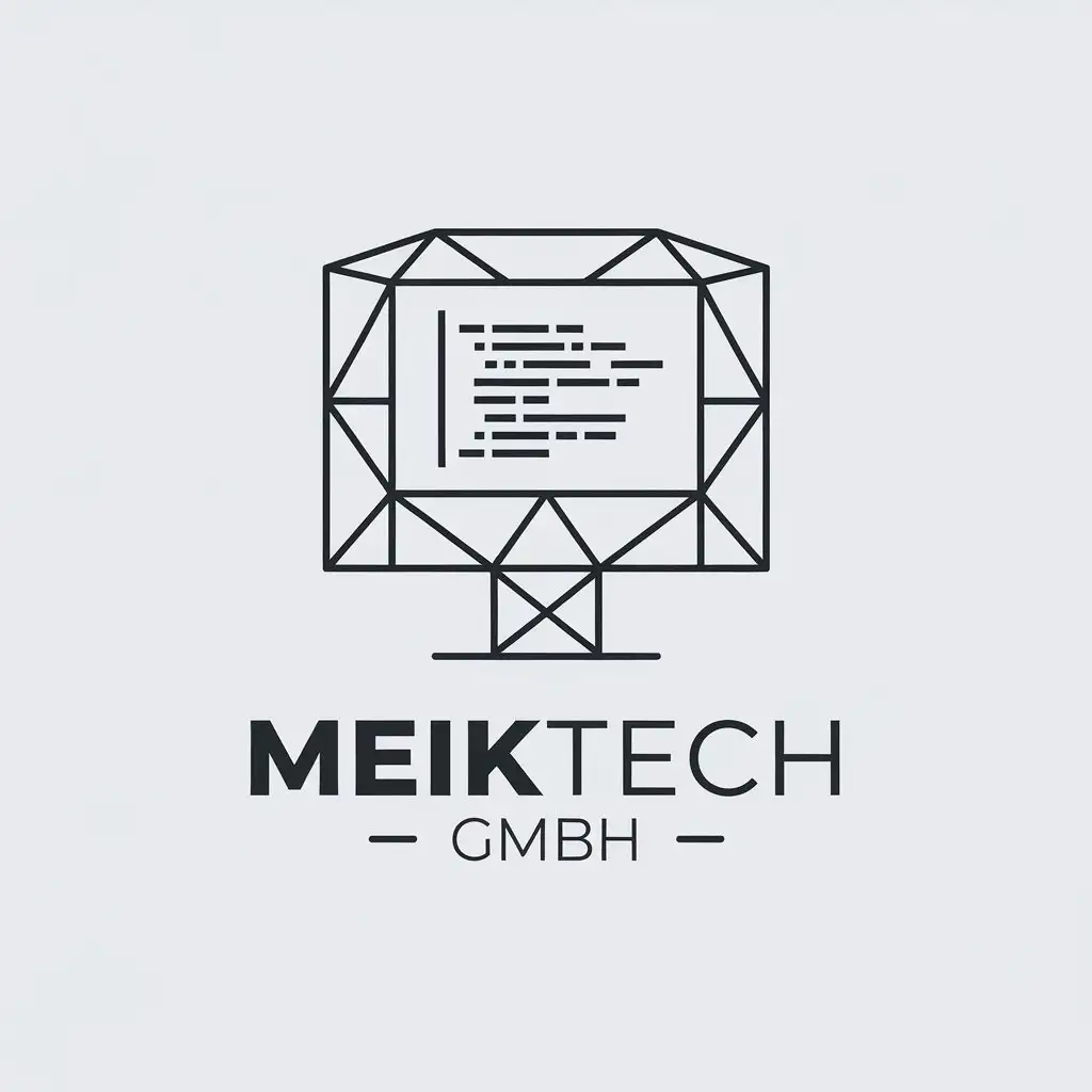 LOGO Design for Meiktech GmbH Minimalistic Computer Symbol in Technology Industry Theme