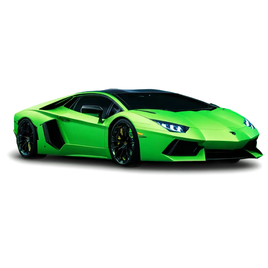 Bright-Green-Lamborghini-with-Glowing-Headlights-PNG-Enhance-Your-Designs-with-Vivid-Automotive-Imagery