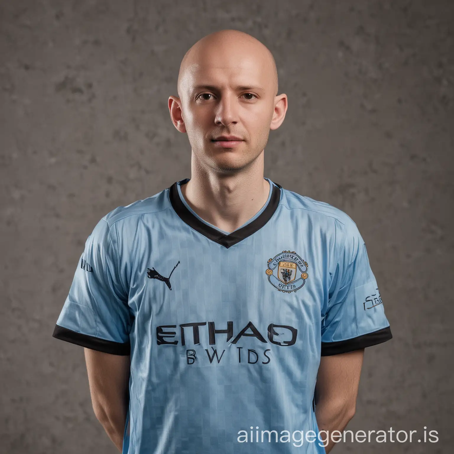 Contradictory-Fan-Identity-Bald-Manchester-United-Fan-in-Manchester-City-Kit