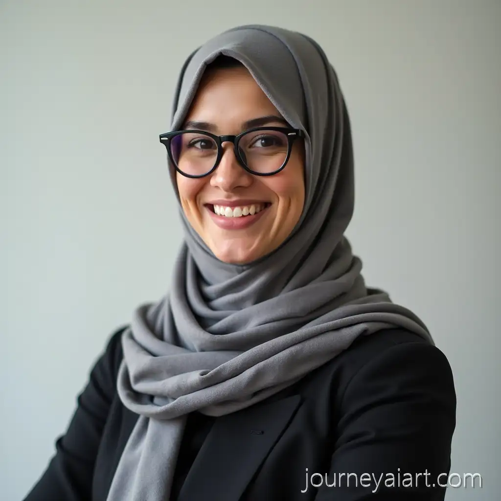 Female-English-Teacher-in-Glasses-and-HijEnglish-teacher-in-hijabab-Wearing-Official-Attire