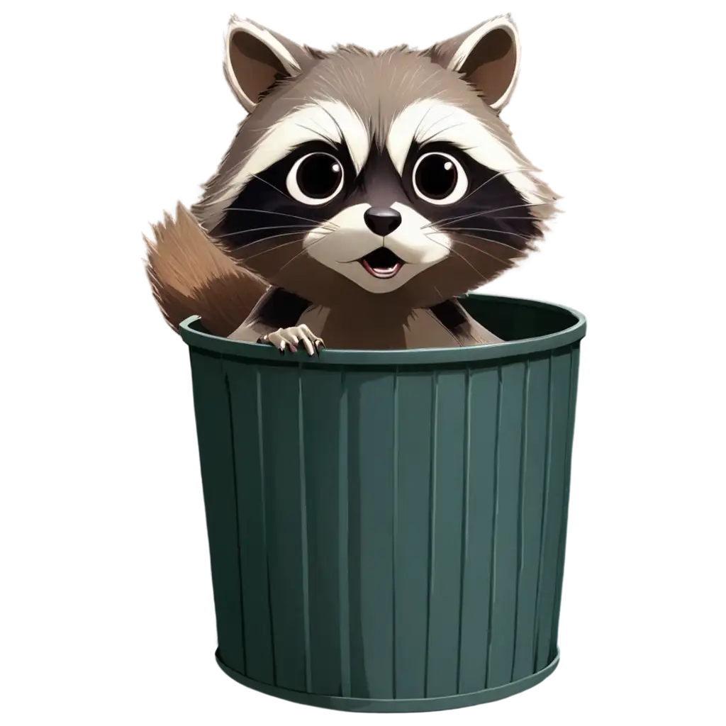 Raccoon-Inside-Trash-Can-Anime-PNG-Playful-and-Whimsical-Illustration