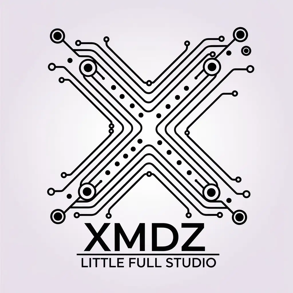 LOGO-Design-for-XMDZ-Little-Full-Studio-Handwritten-Vector-Logo-for-Technology-Industry