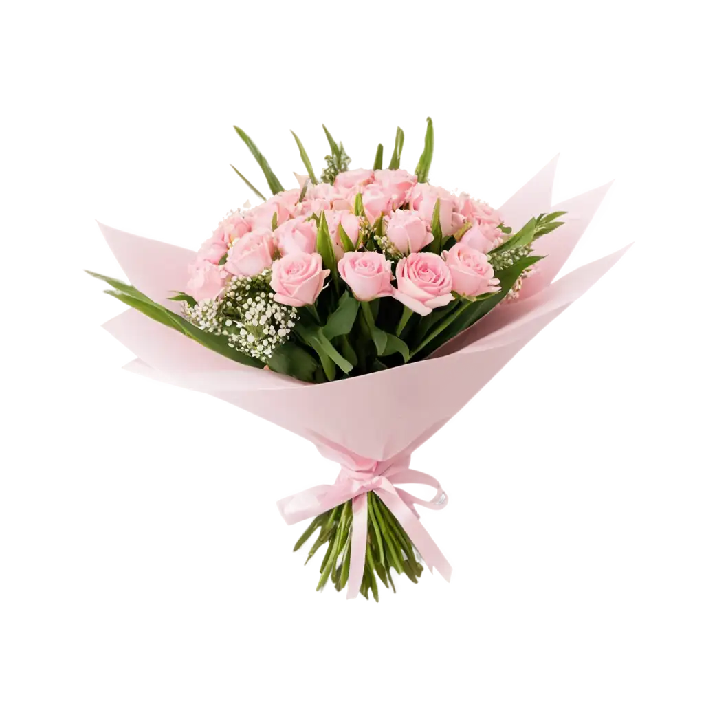 Stunning-Light-Pink-Bouquet-of-Flowers-PNG-for-Versatile-Digital-Use