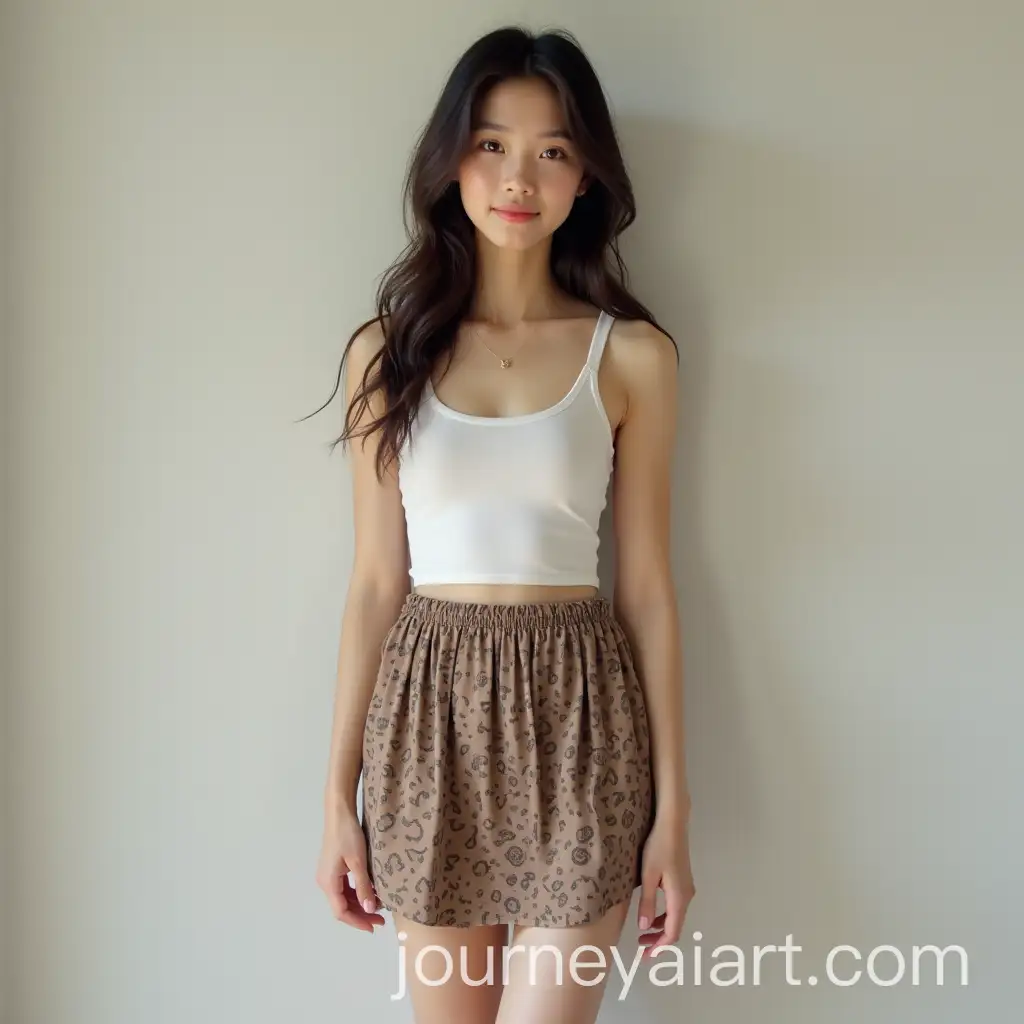 Cute-Asian-Model-with-a-Beautiful-Smile-in-a-Skirt