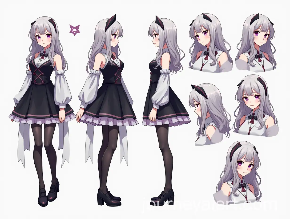Female-Anime-Character-Design-Sheet-with-Expressions-and-Gothic-Fantasy-Style