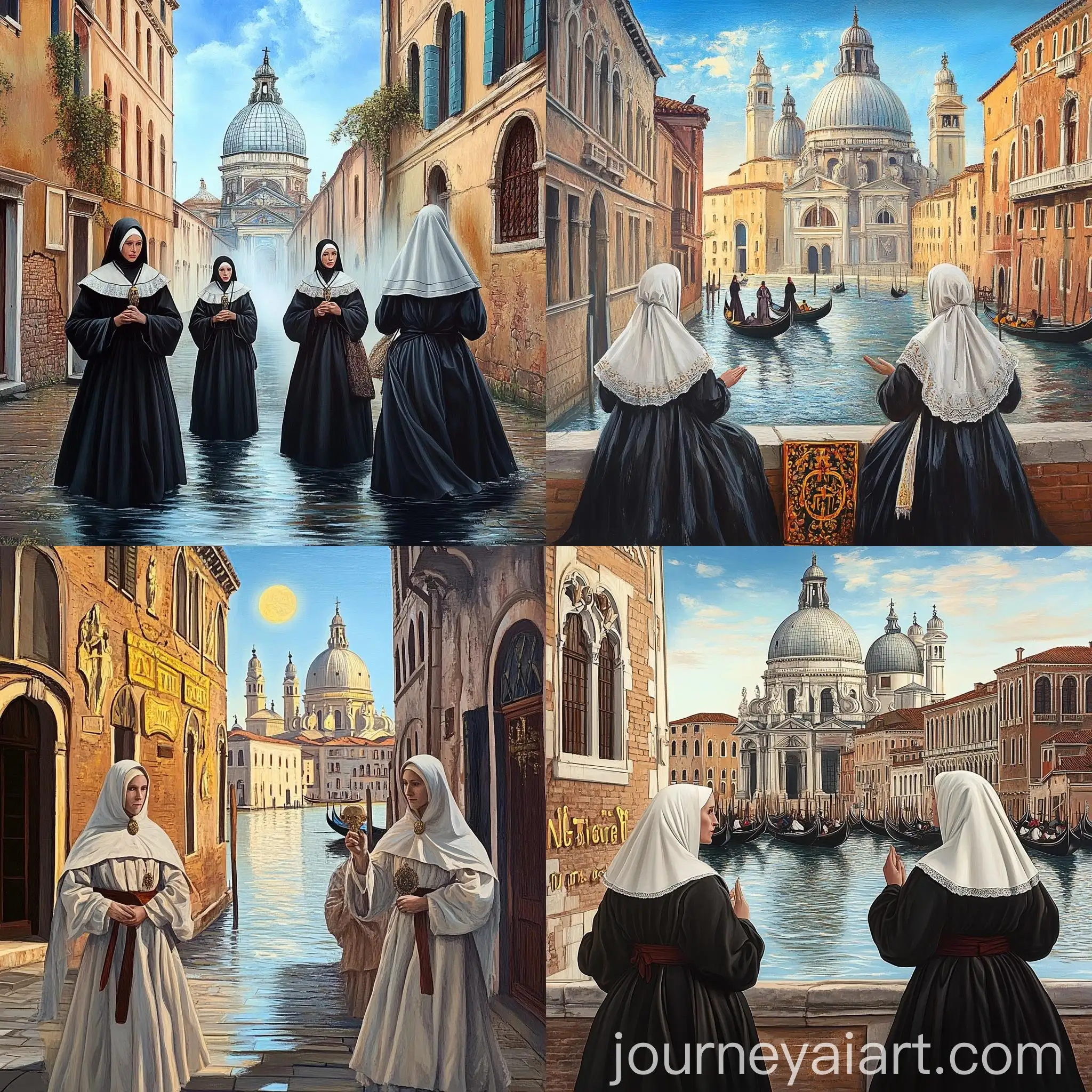 Romantic-Nuns-of-Venice-Enjoying-a-Lovely-Moment