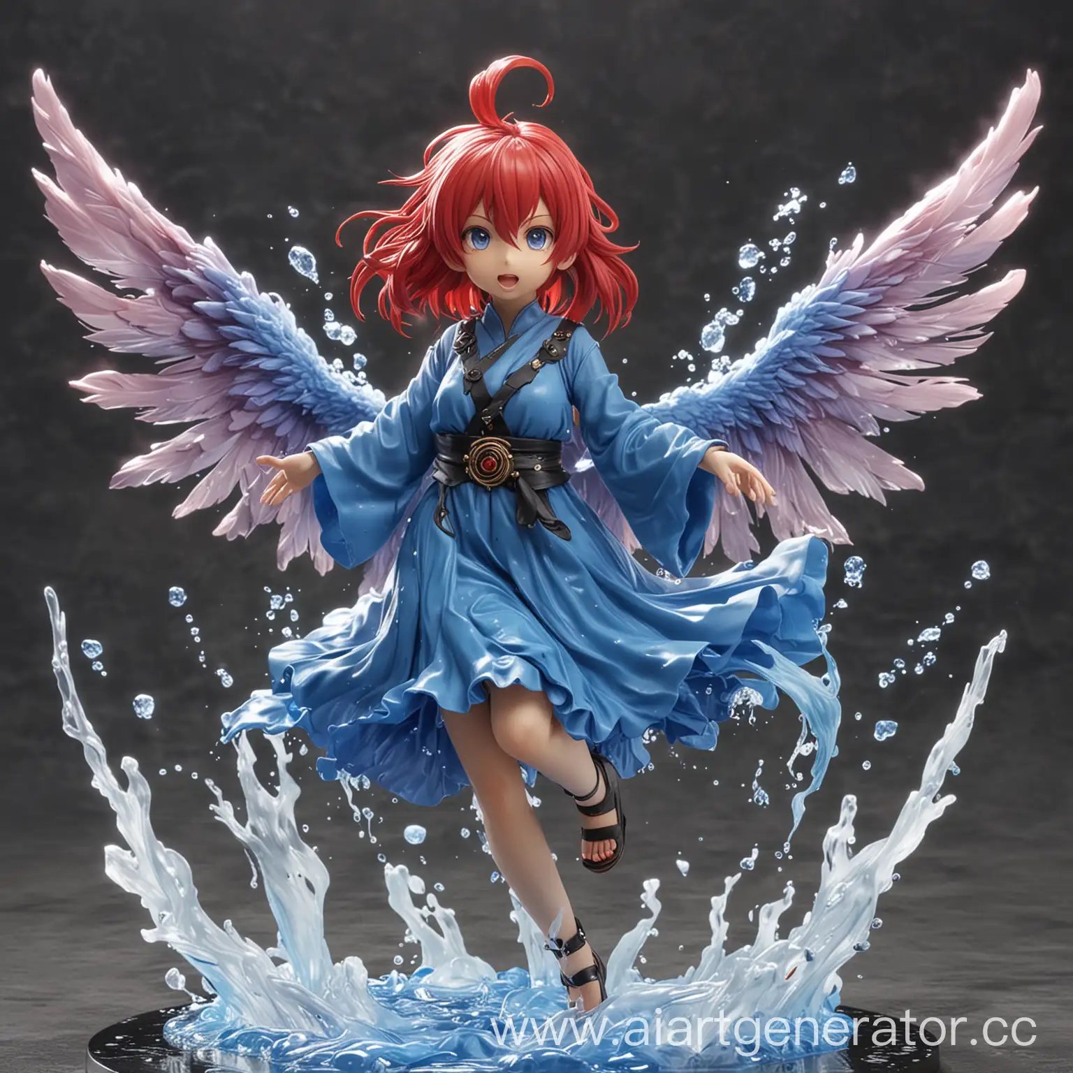 Rimuru-Tempest-Slime-Form-with-Wings-and-Red-Hair