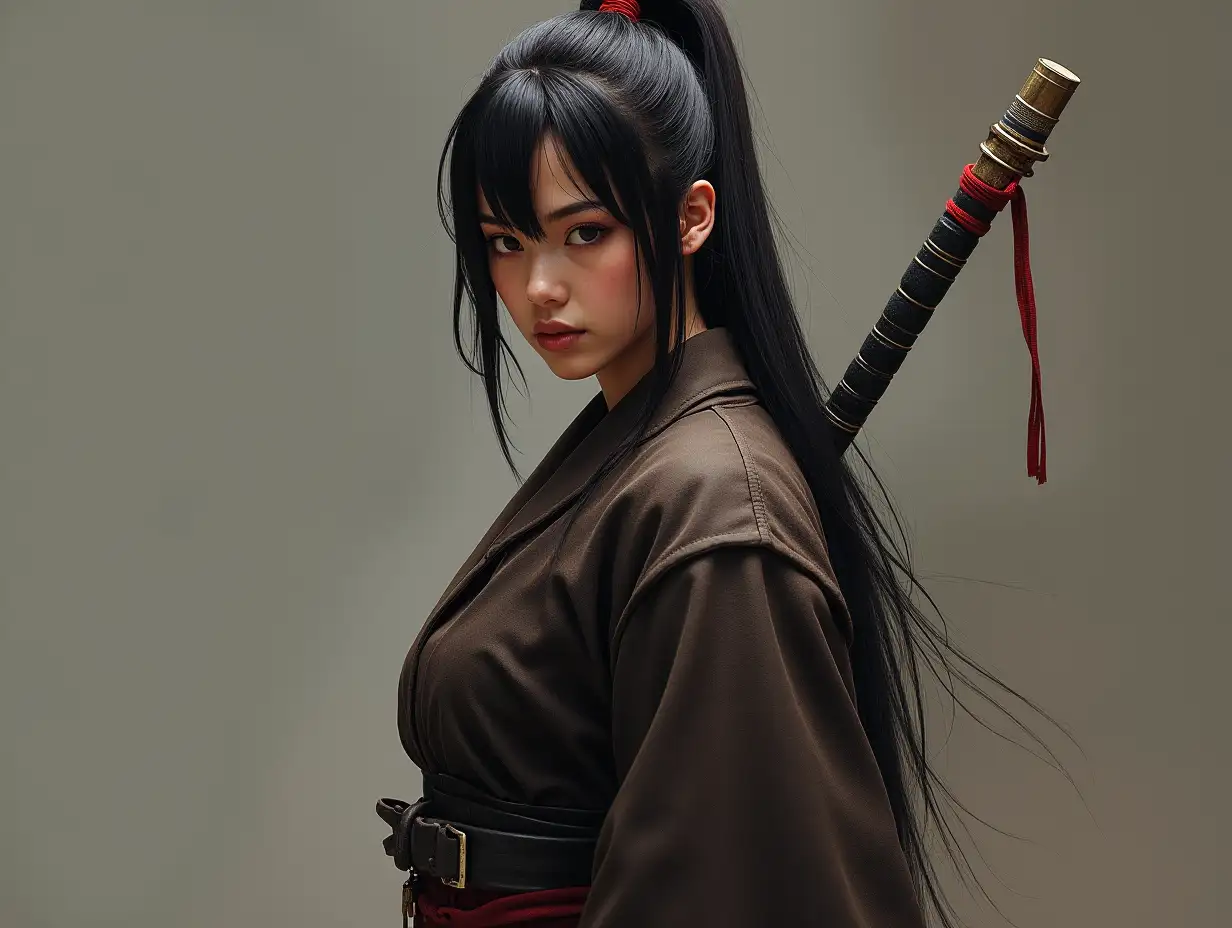 Realistic Photo, Female Ronin, full body