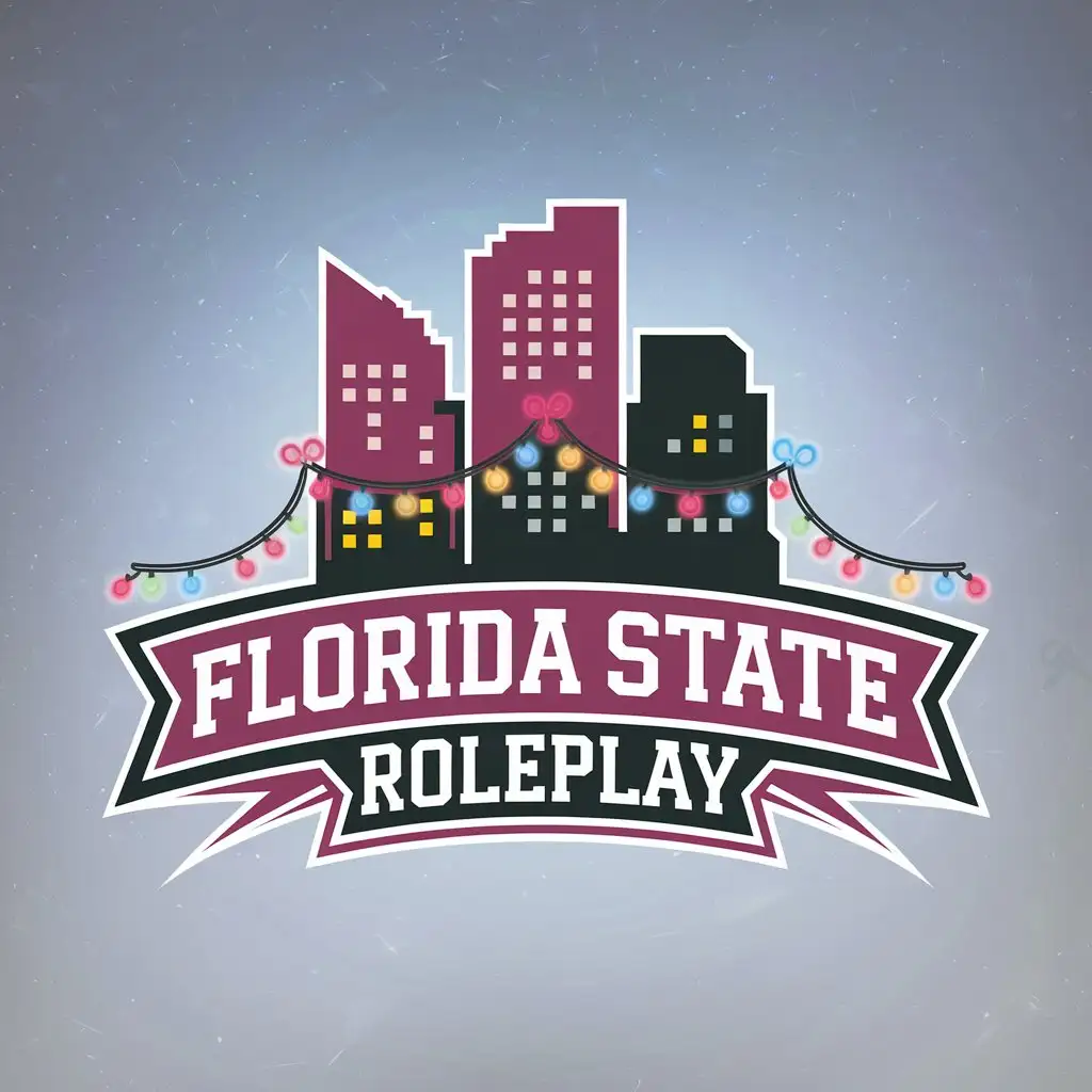 LOGO Design for Florida State Roleplay Christmas Themed Vector City Roleplay Symbol with Clean Design