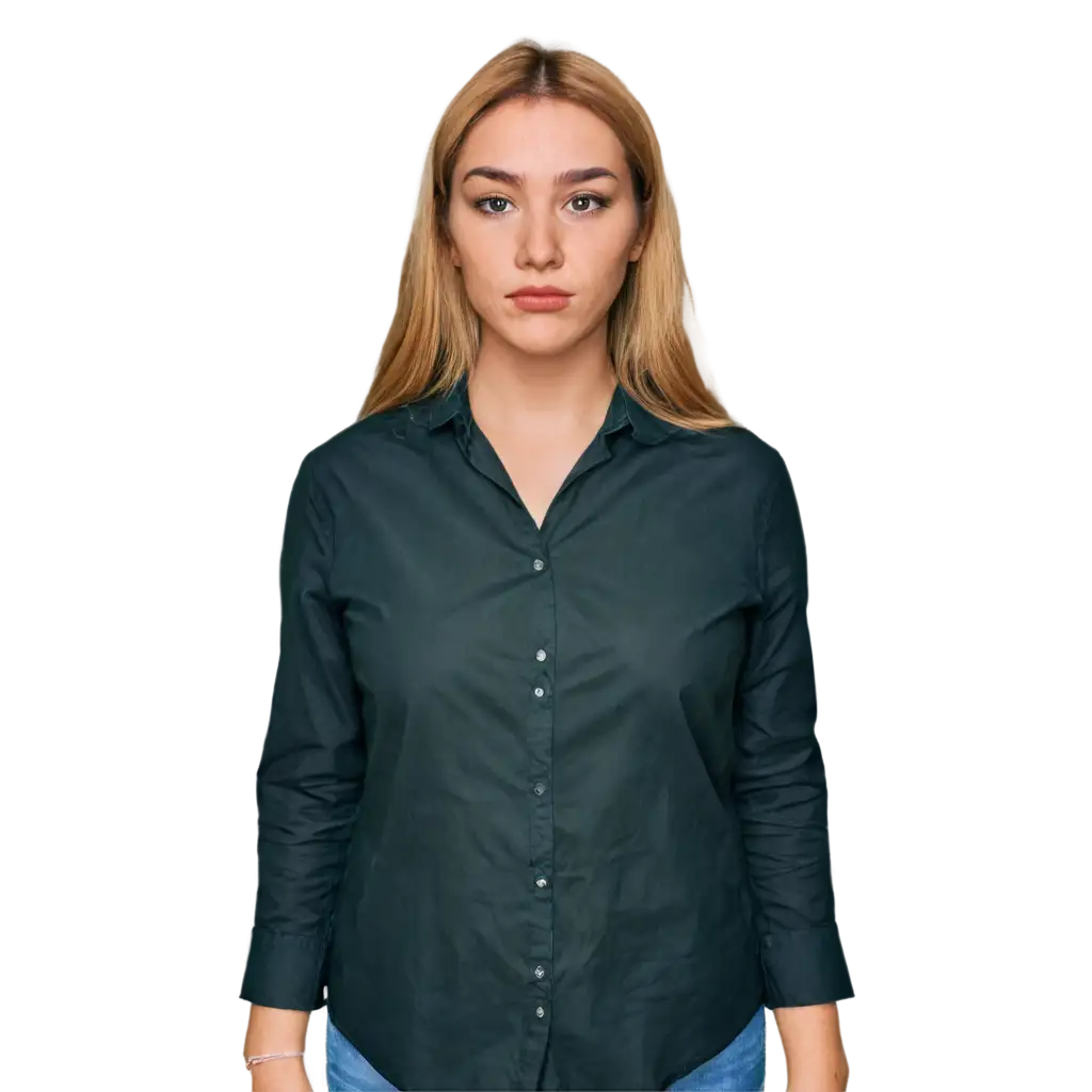 Realistic-PNG-Image-of-a-33YearOld-American-Woman-with-Detailed-Facial-Features-and-Dark-Collared-Shirt