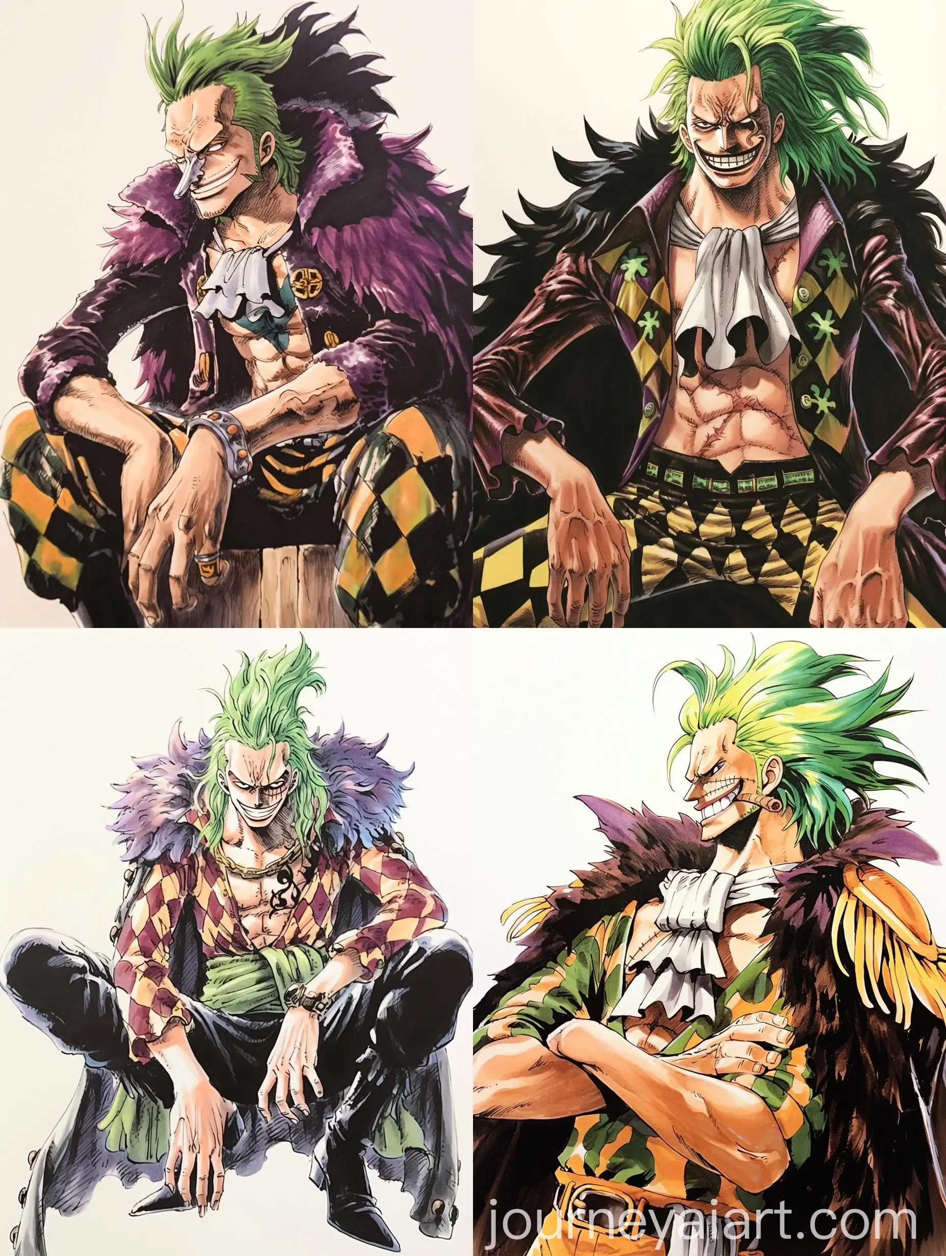 Manga-Style-Bartolomeo-Character-Illustration-from-One-Piece