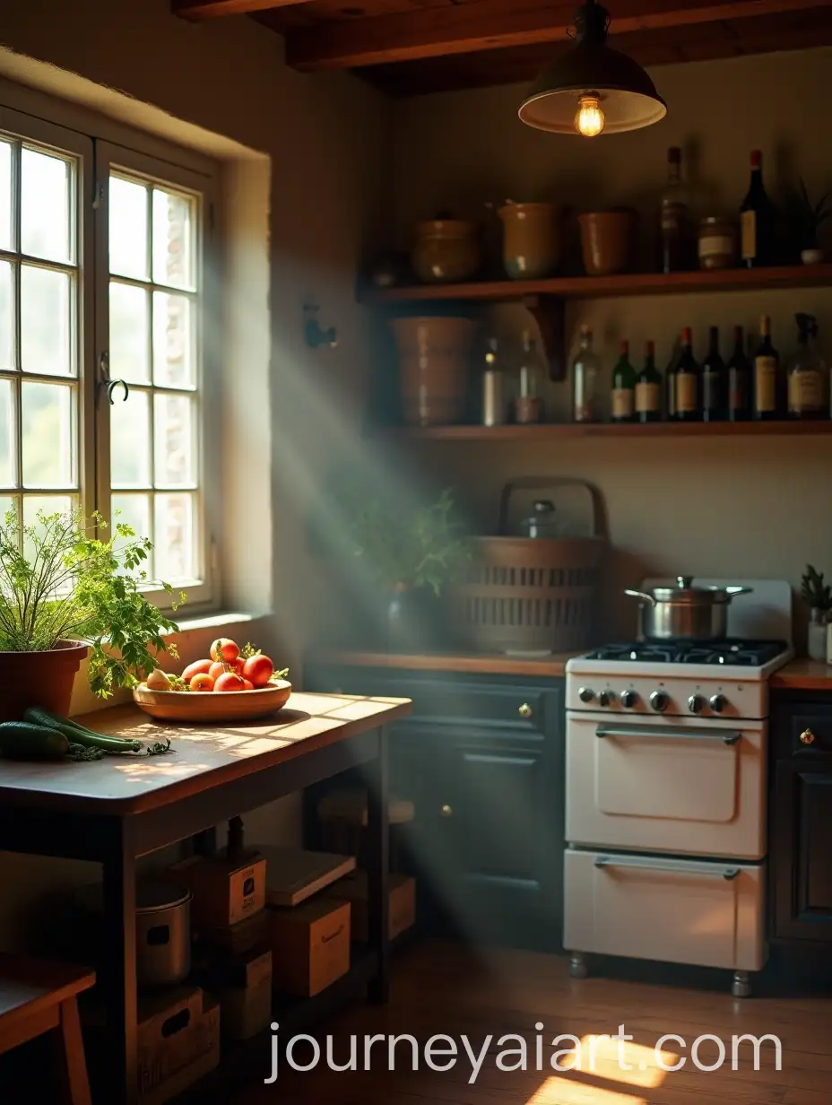 Cozy-Cottage-Cabin-Kitchen-with-Dreamy-Light-and-Rustic-Details