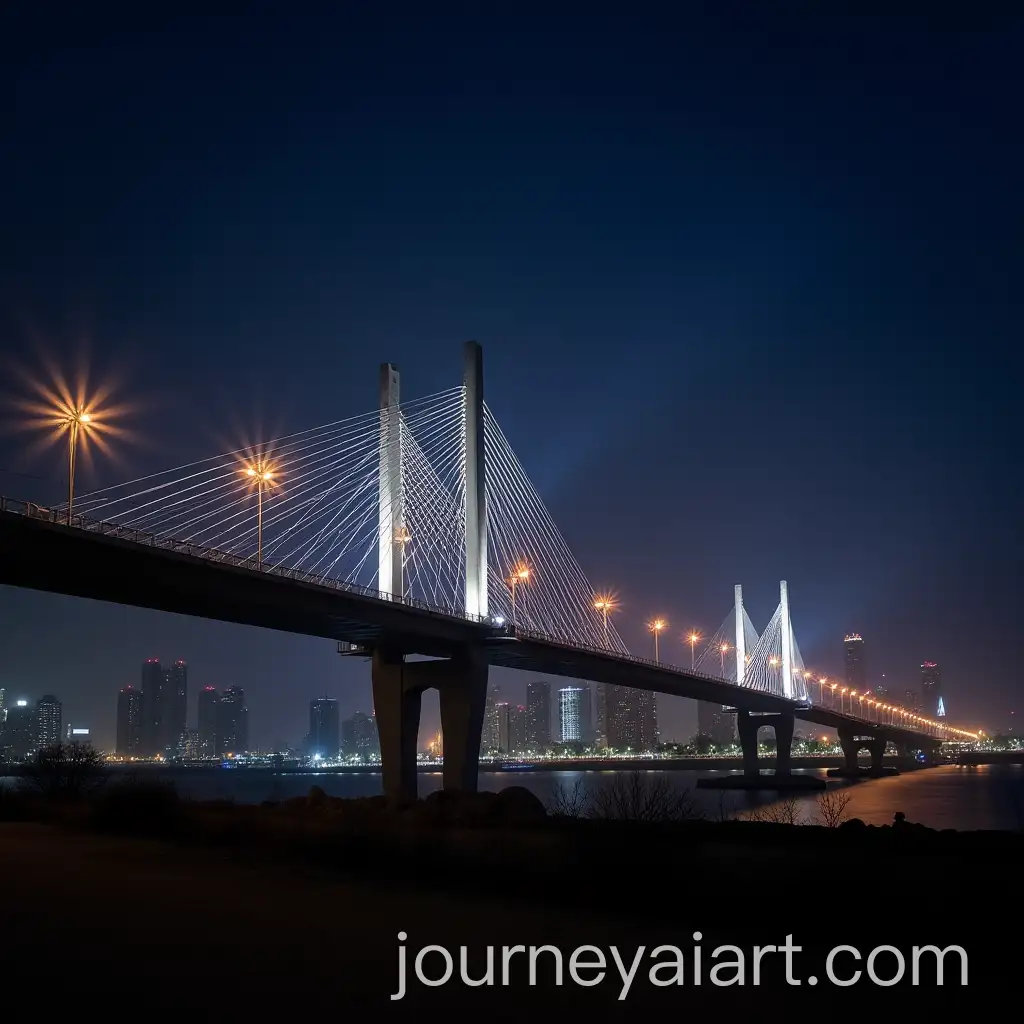 Lighting-Design-on-Parkway-Bridge-in-Tehran-at-Night