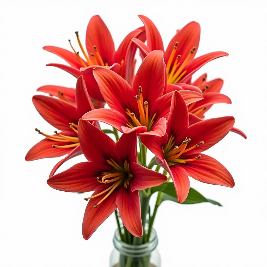 Flowers bunch red color png